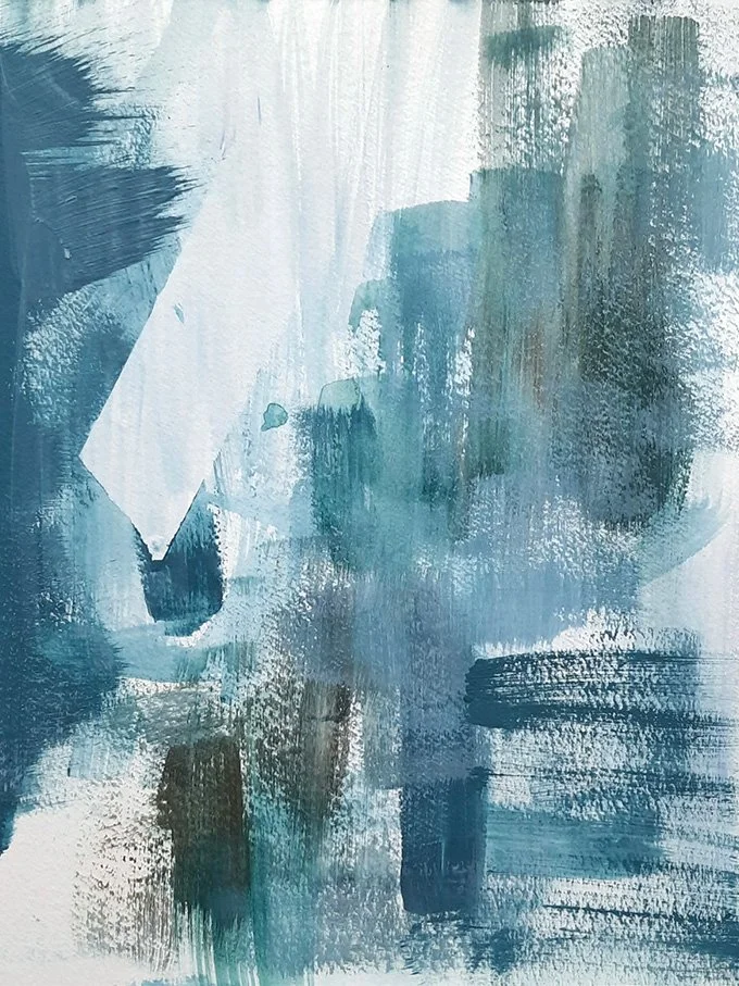   Misty Morning II     acrylic on paper, 24 x 32 cm, 2022, available for purchase