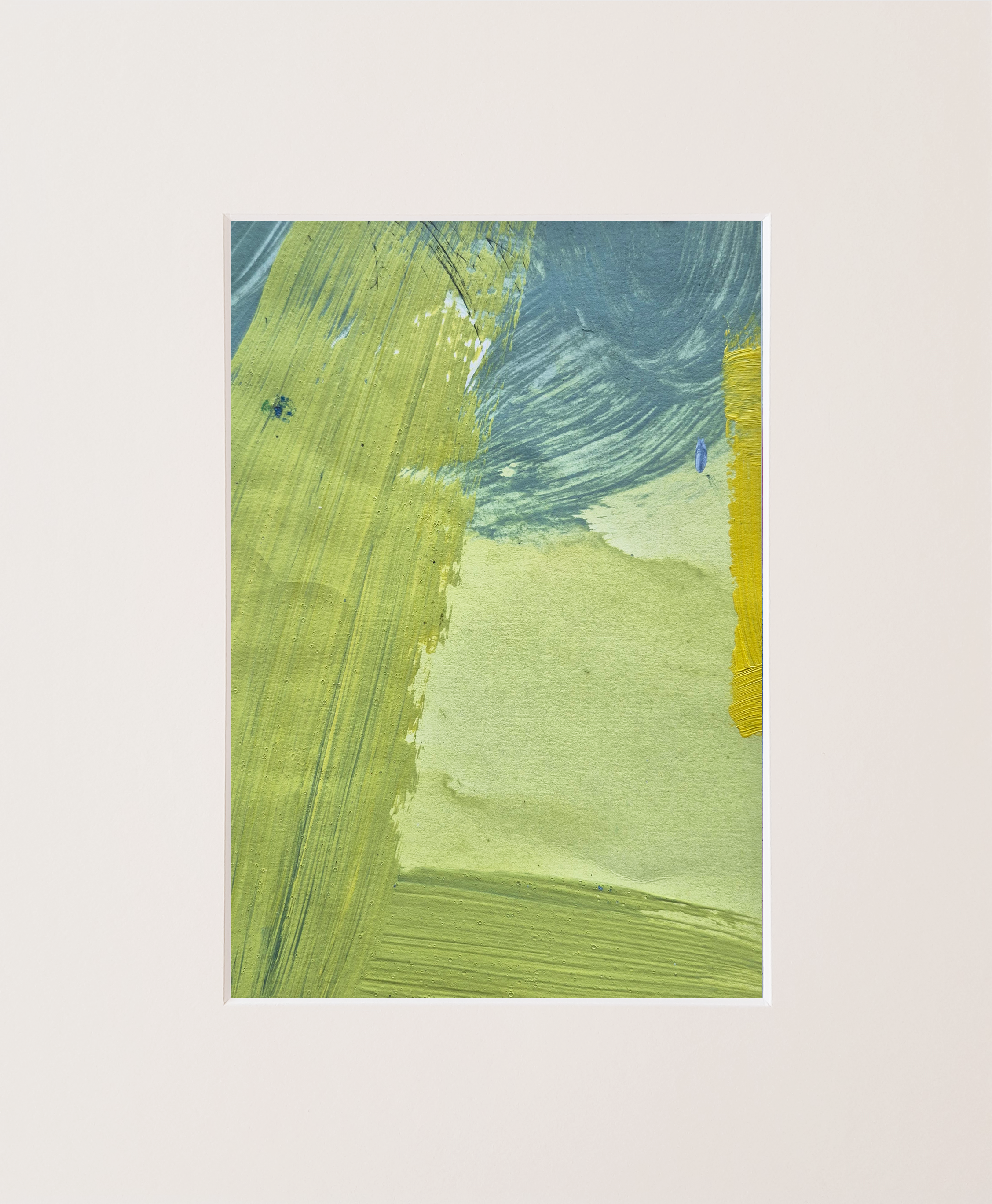 Hill III, acrylic on paper, 30.5 x 25.5 cm with mounting,