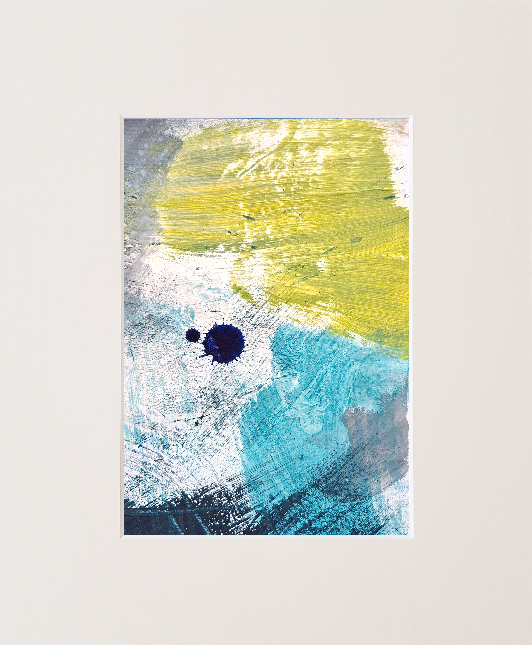 A walk in solitude, acrylic on paper, 30.5 x 25.5 cm with mounting, 2025