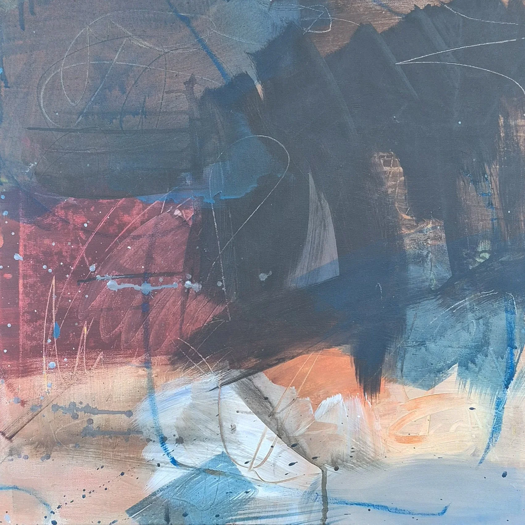   Upside Down   acrylic on canvas, 60 x 60 cm, 2025, available to purchase