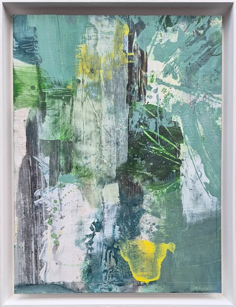   Reflections in the Pond I     acrylic on board, 34.5 x 26.5 x 4.5 cm, 2025