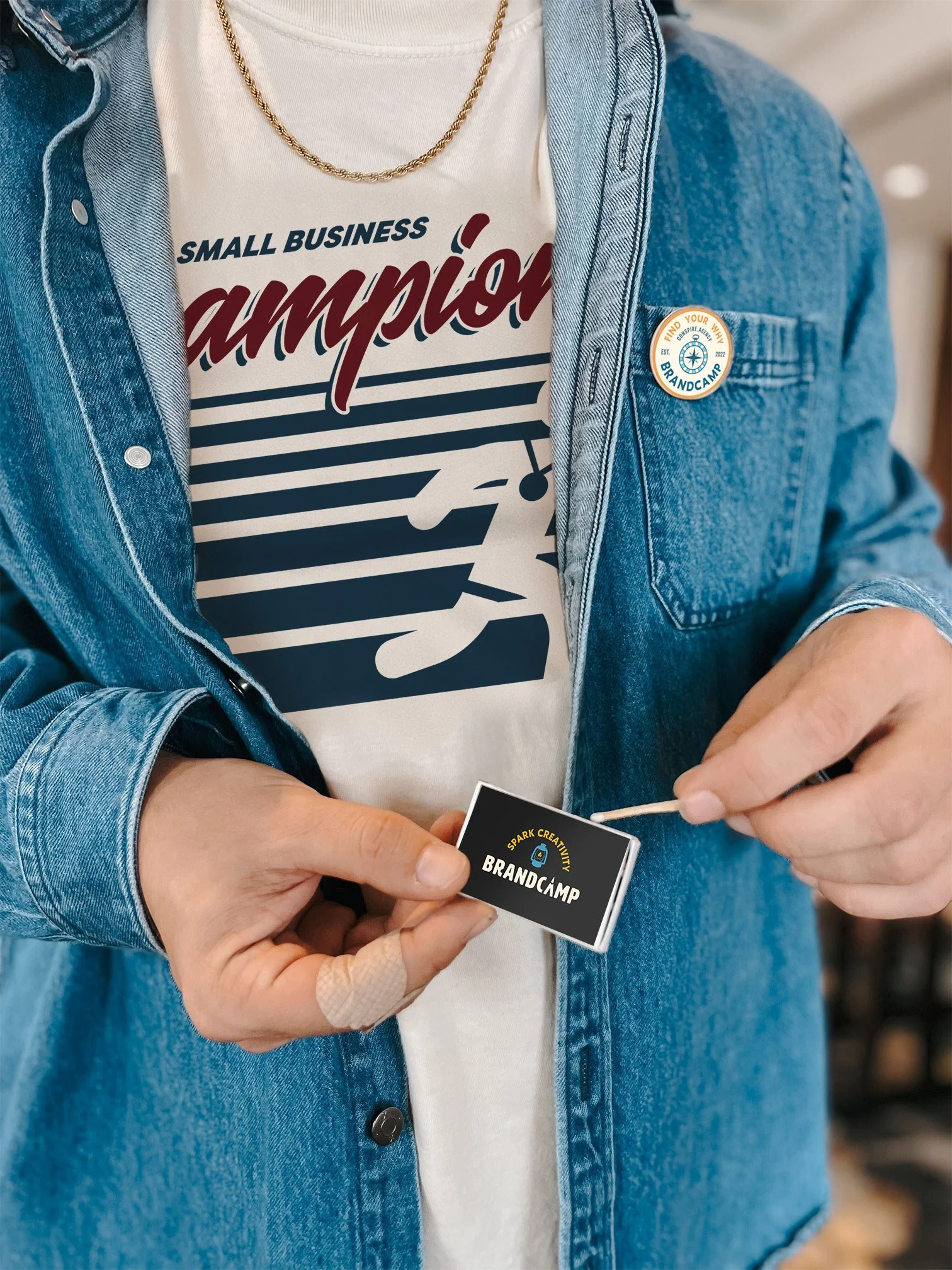 T-shirt, Pin, & Matchbox Freebie