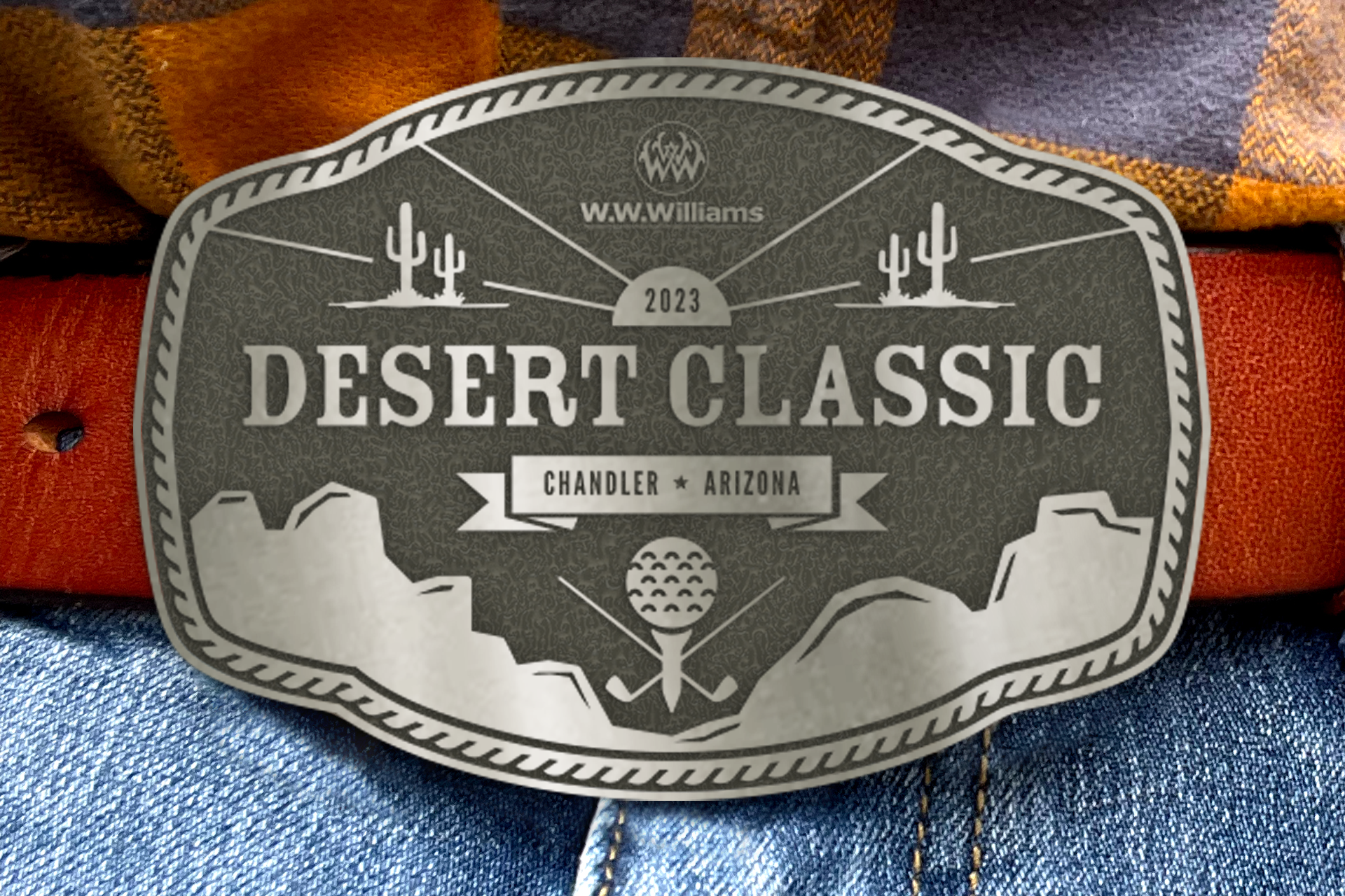 Golf Event Belt Buckle Prize