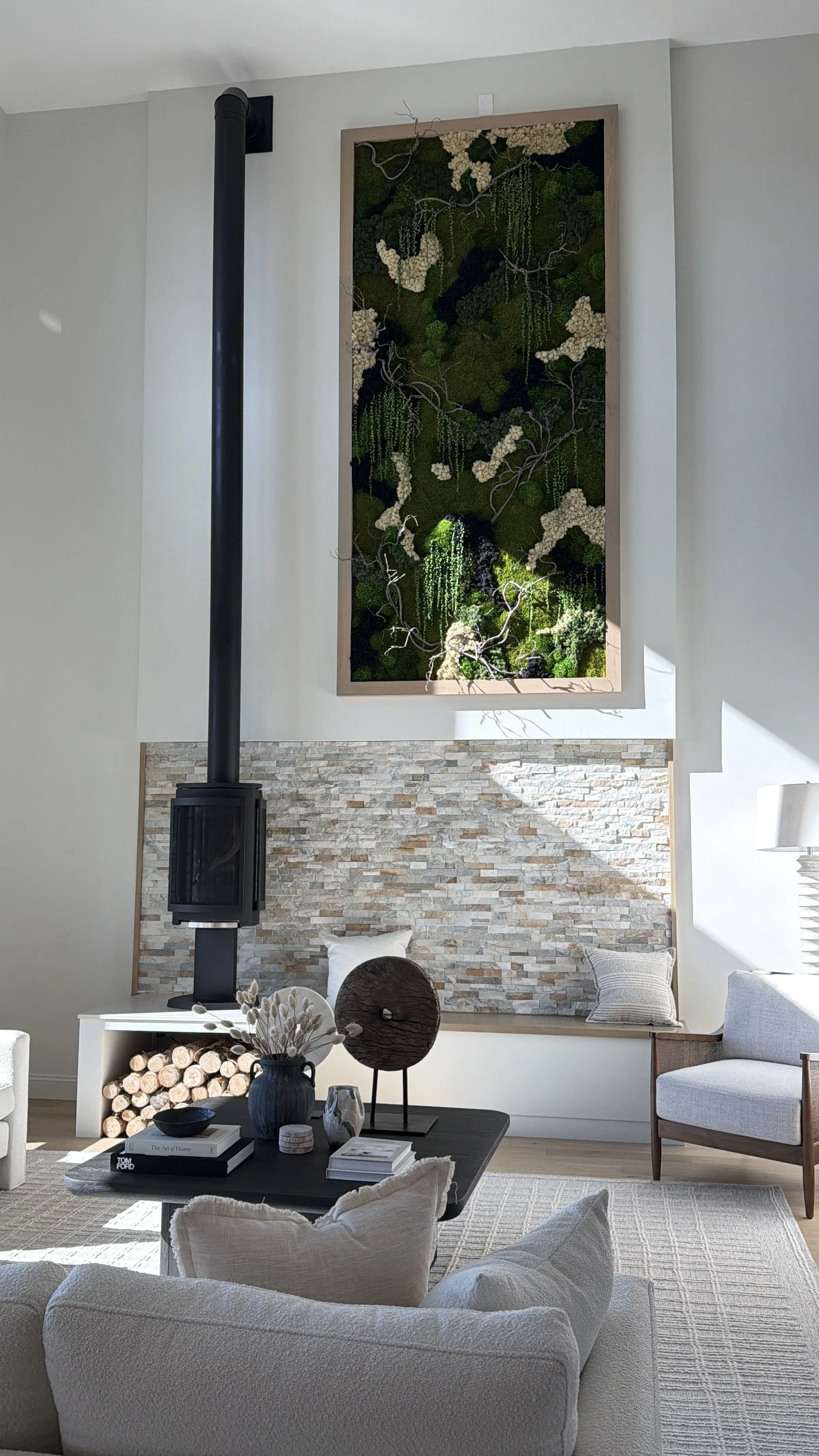 Behind the scenes photograph of aesthetic living room captured by Wildflower Events BTS and Content Creation YEG