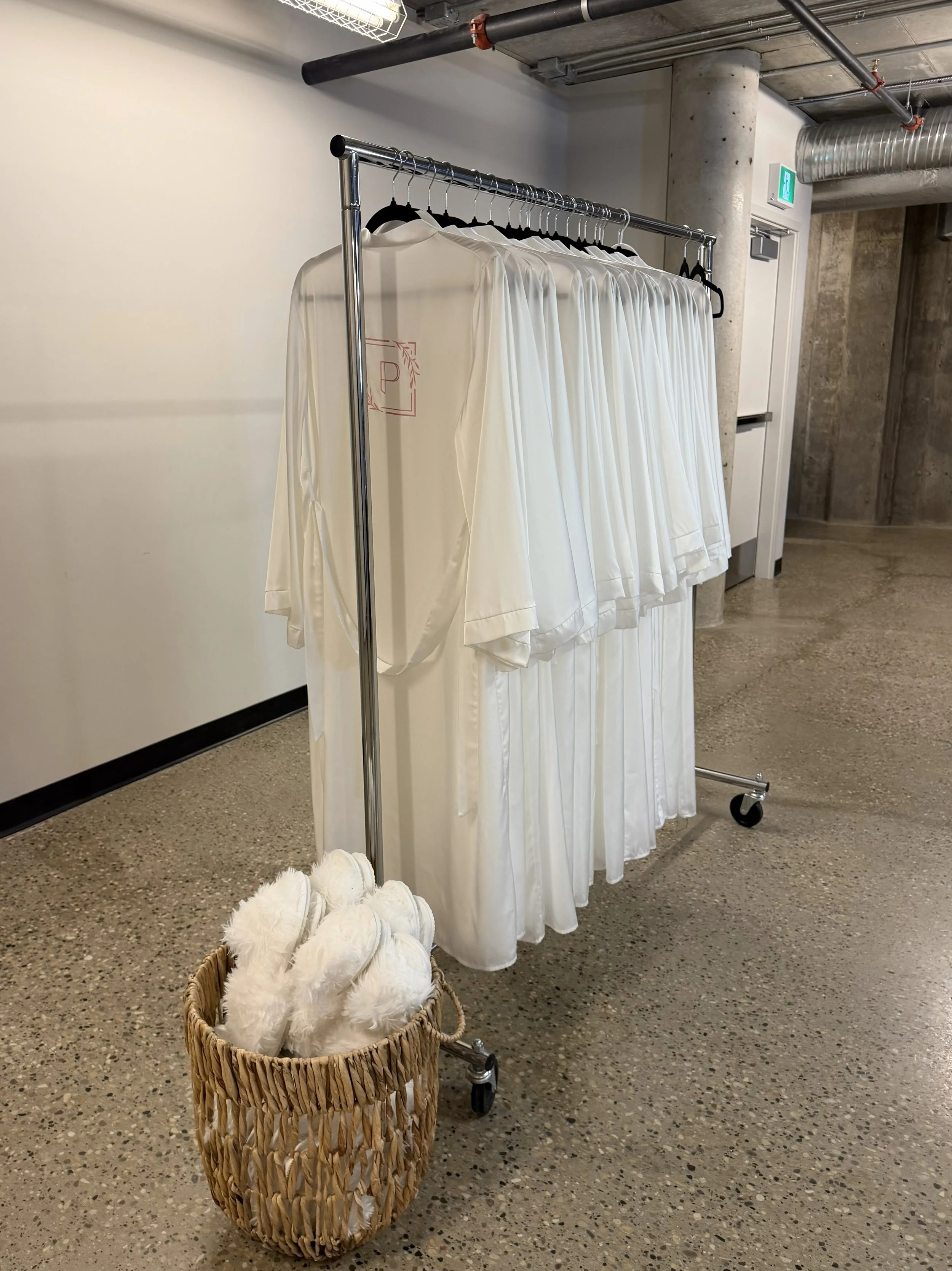 Backstage Photo of Robes and Slippers Backstage for Models at Luxe Edit YEG