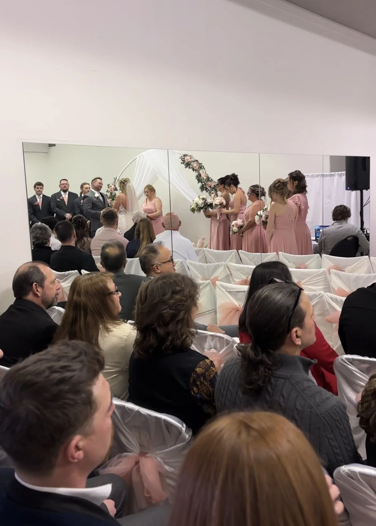 Photograph taken by bts content creator at Edmonton Alberta wedding ceremony