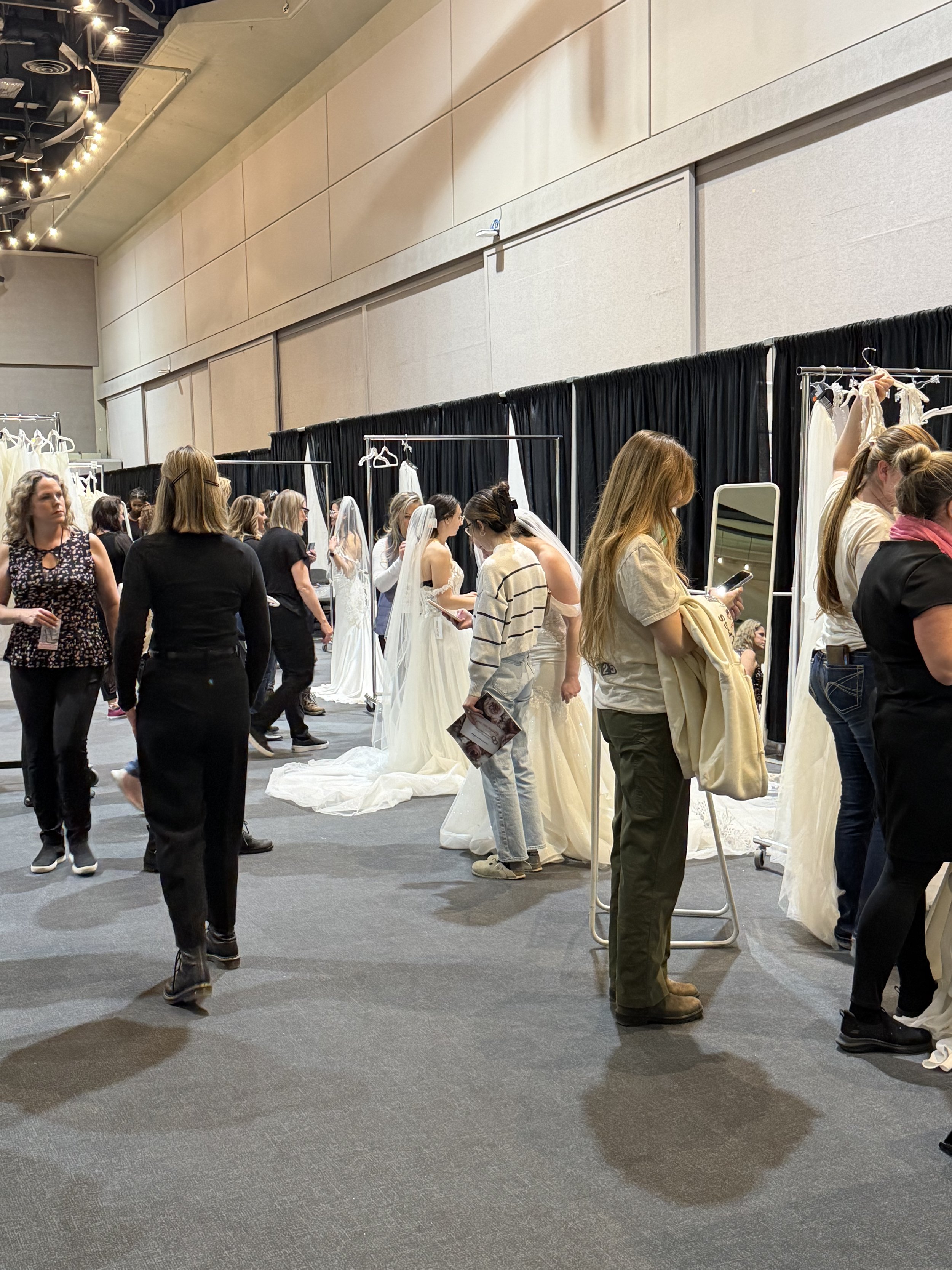 Photograph captured of bridal gown sale in Edmonton Alberta
