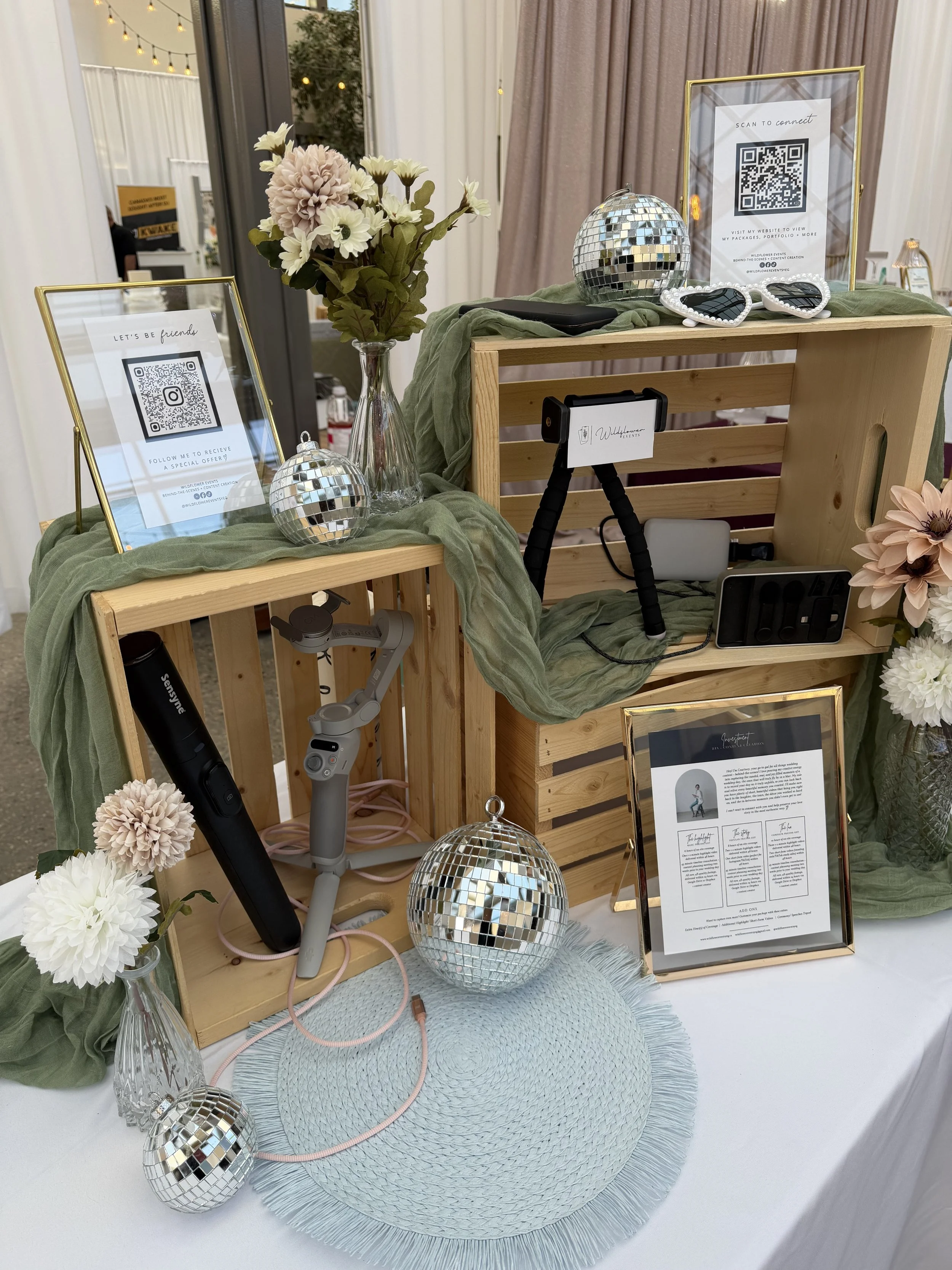 Photograph of Wildflower Events Booth, Edmonton Alberta content creator