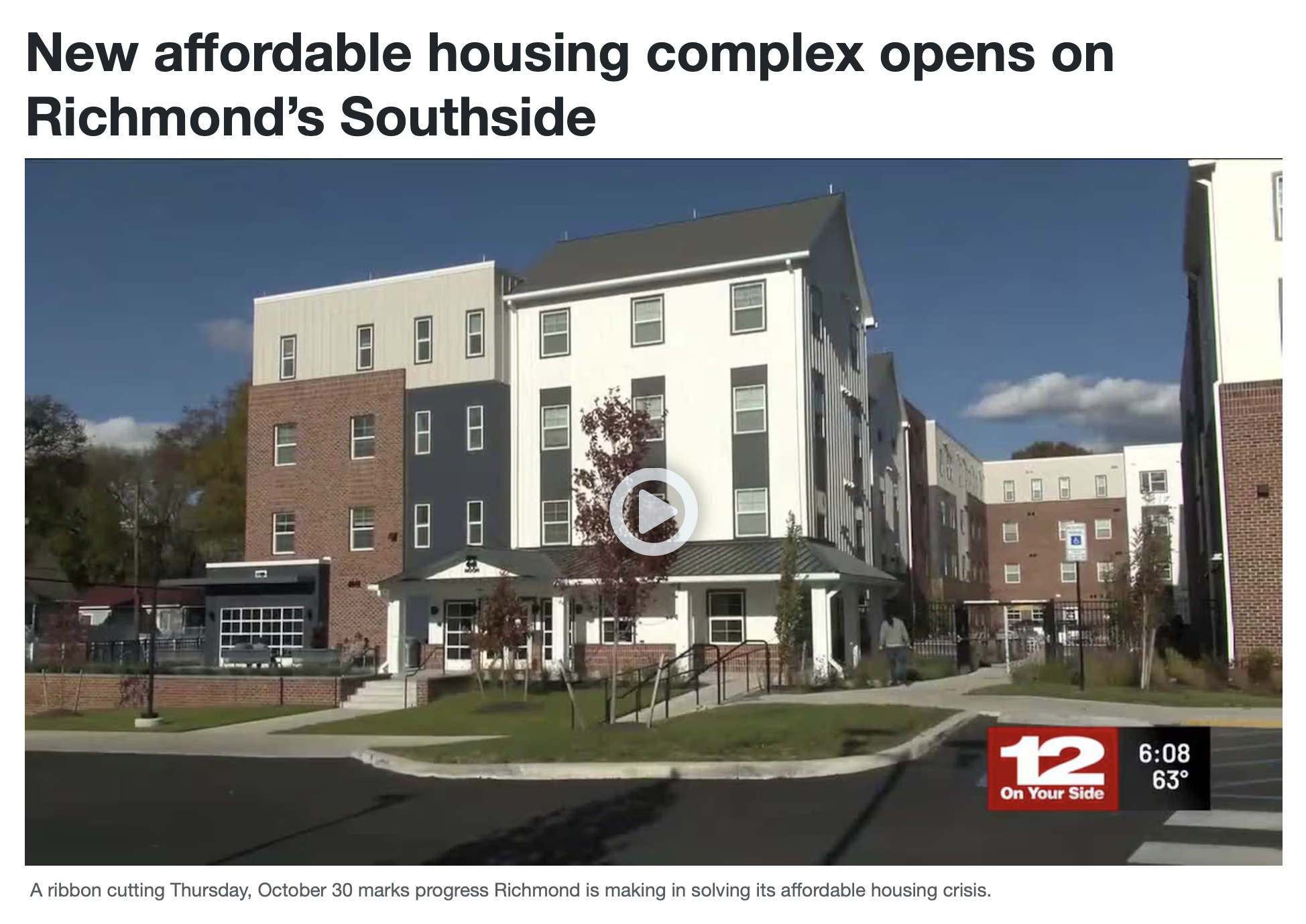 New affordable housing complex opens on Richmond’s Southside