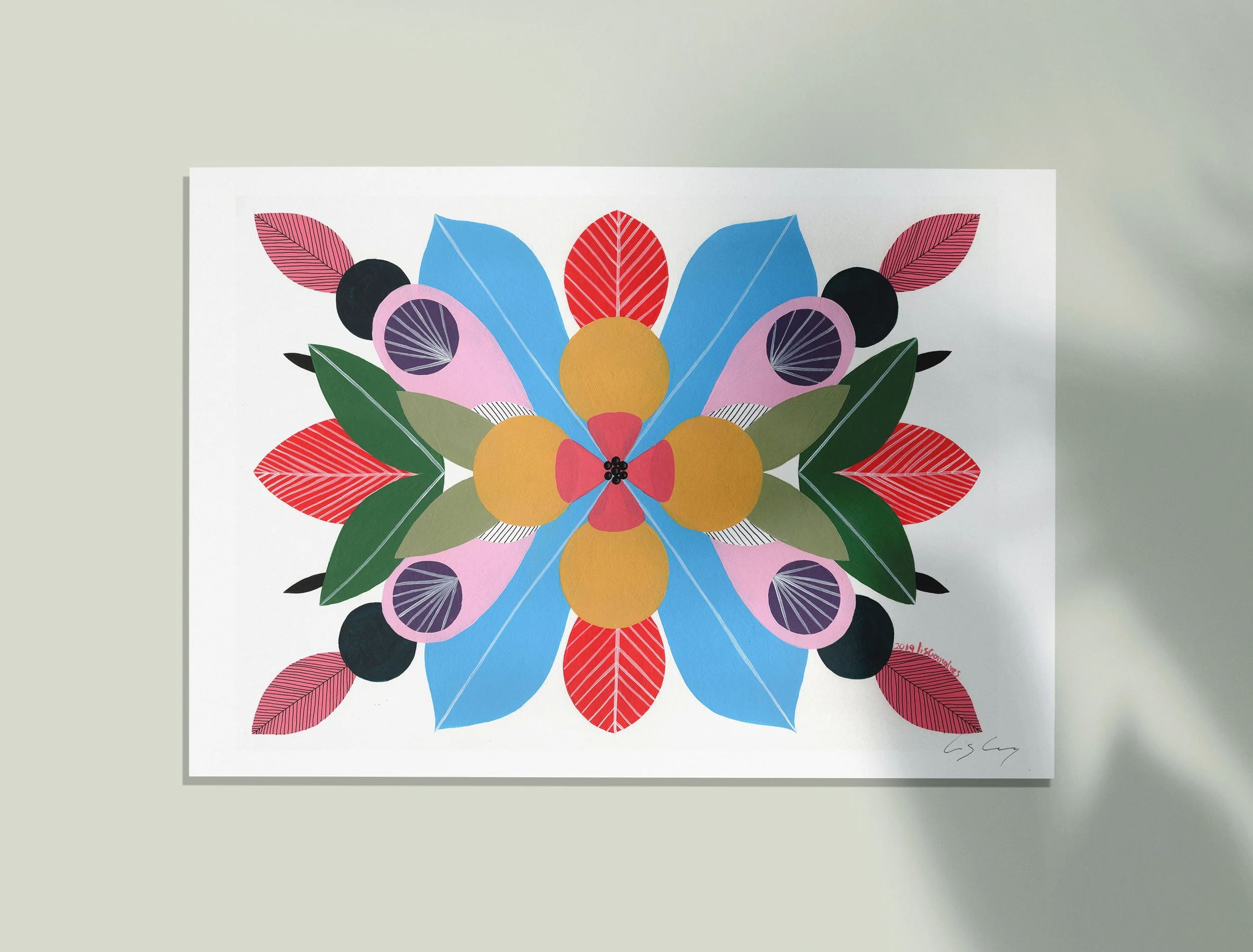 Abundance #1 - Fine art print by Lis Gonçalves, from the series of mandala-like art "Energy Reflections".