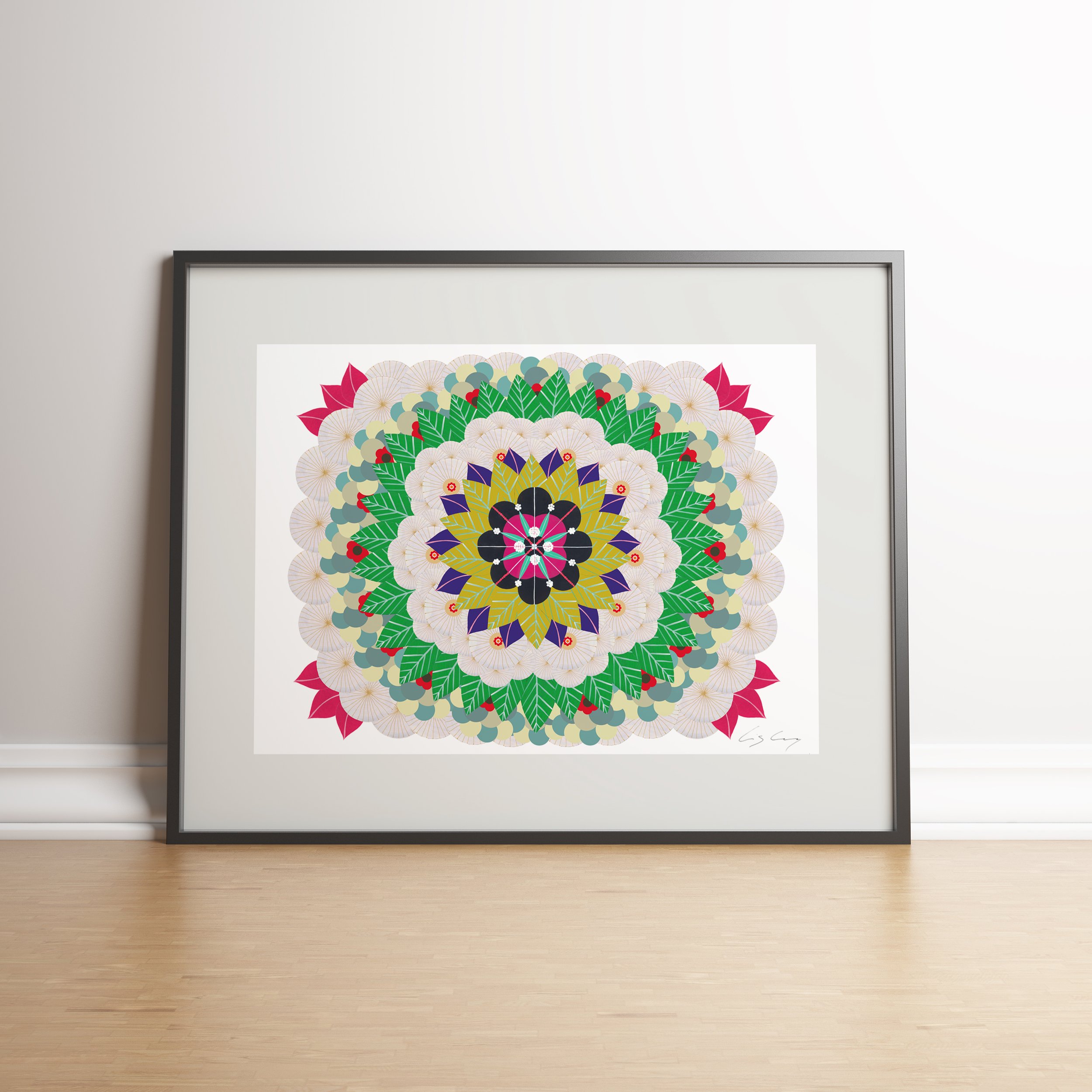 Nature-mandala-with-flowers-leaves