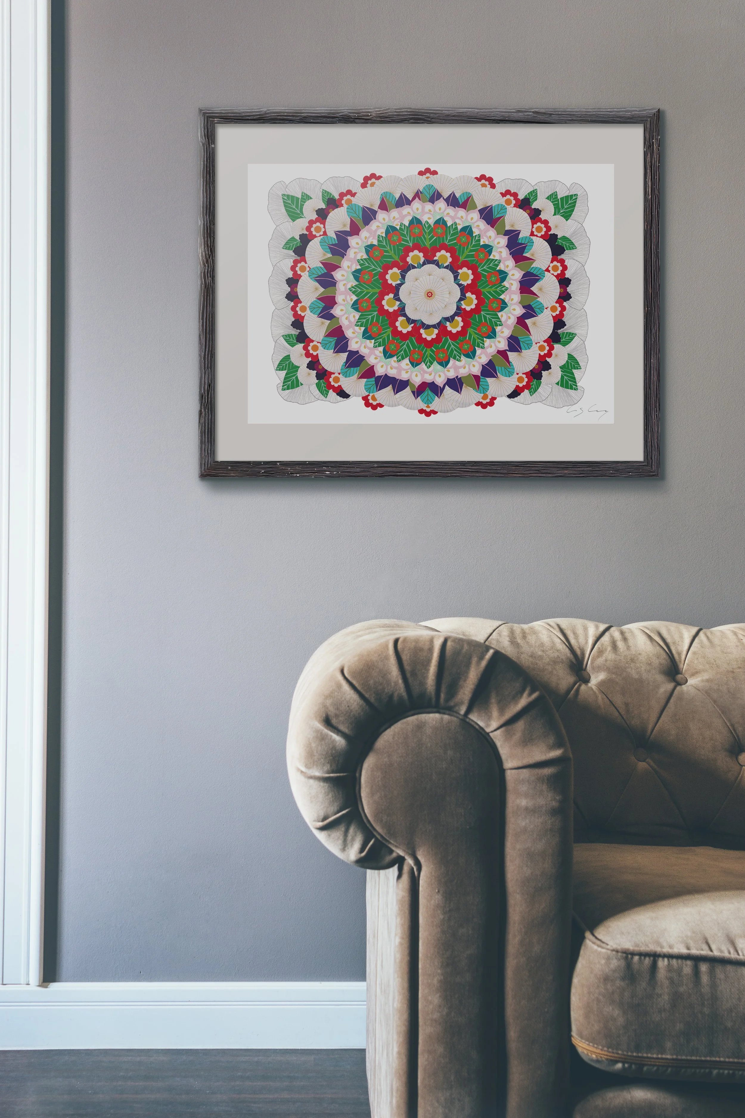 Nature-mandala-with-flowers-leaves