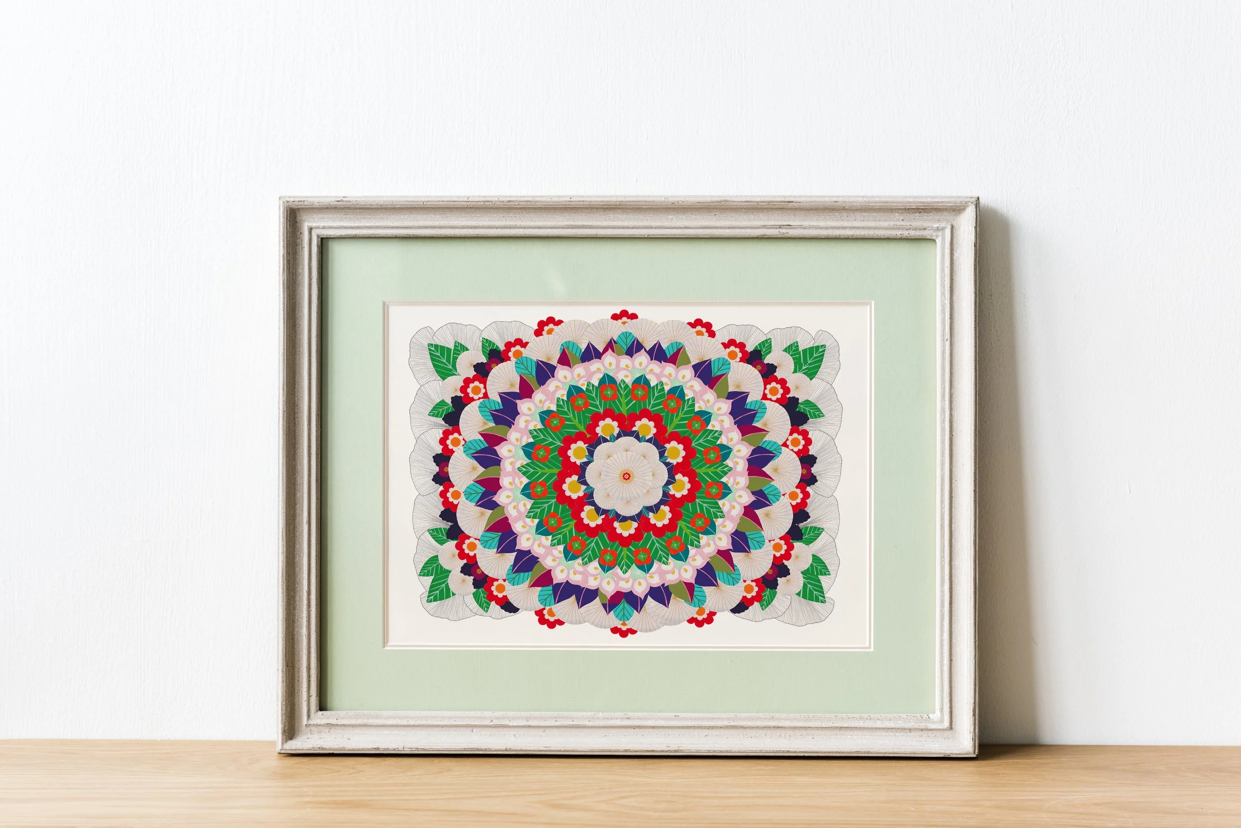 Nature-mandala-with-flowers-leaves