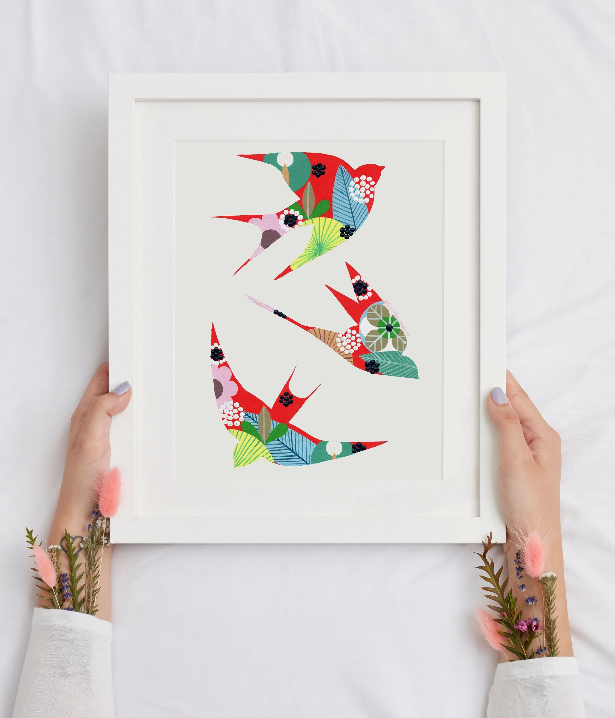 Free Girl's Floral Hands Showing Frame-swallows-red-original.jpg