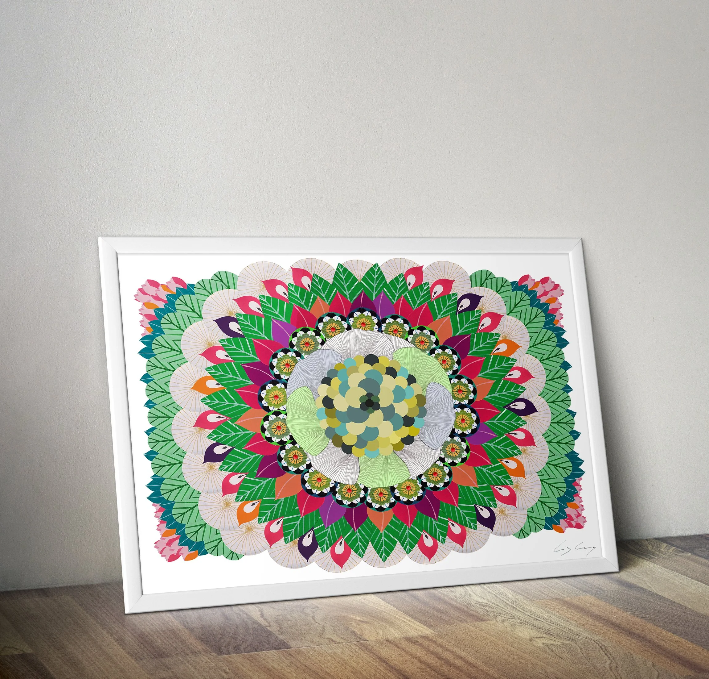Nature-mandala-with-flowers-leaves