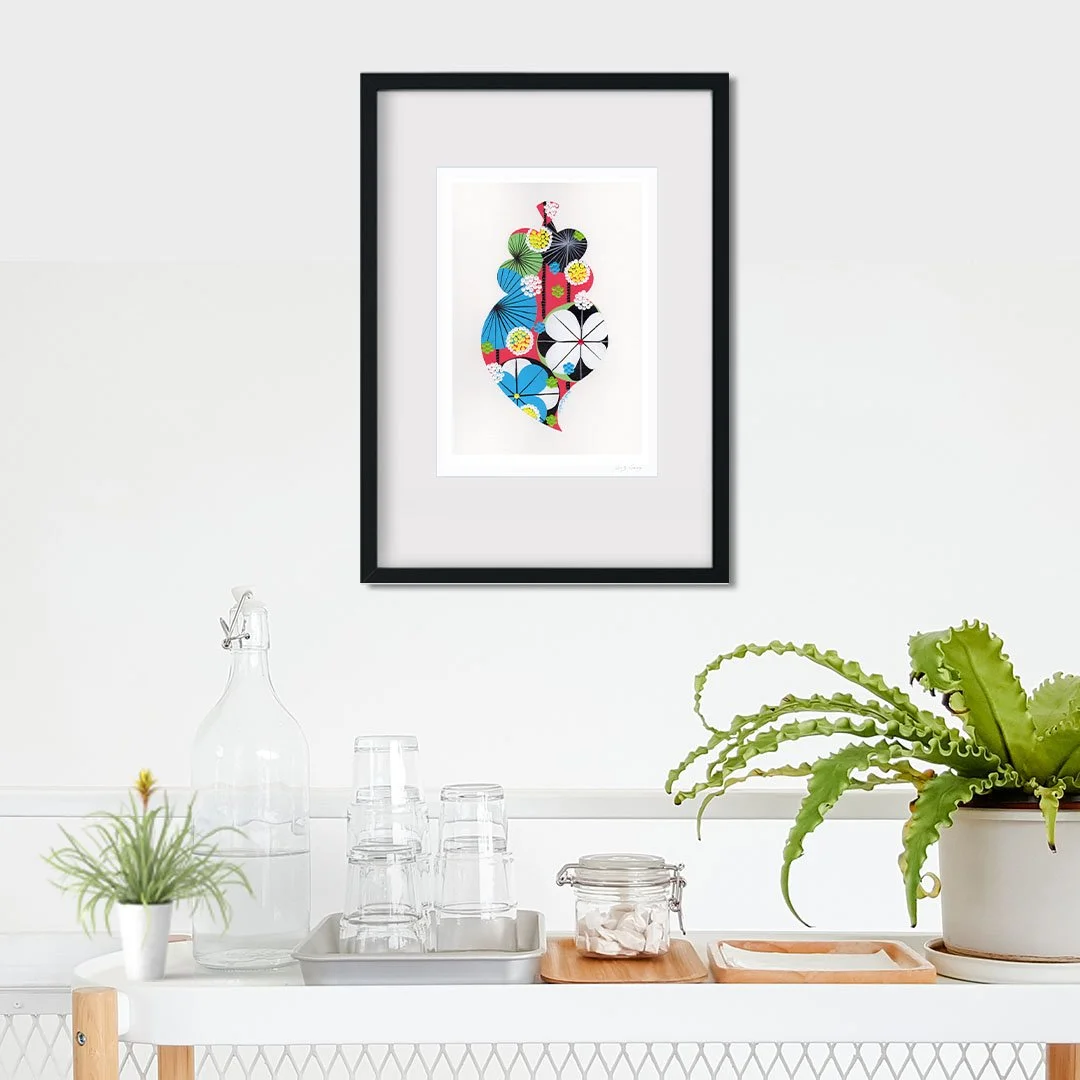 Portuguese Heart (Coral) - Fine art print by Lis Gonçalves. A modern and colourful take on a famous Portuguese icon.