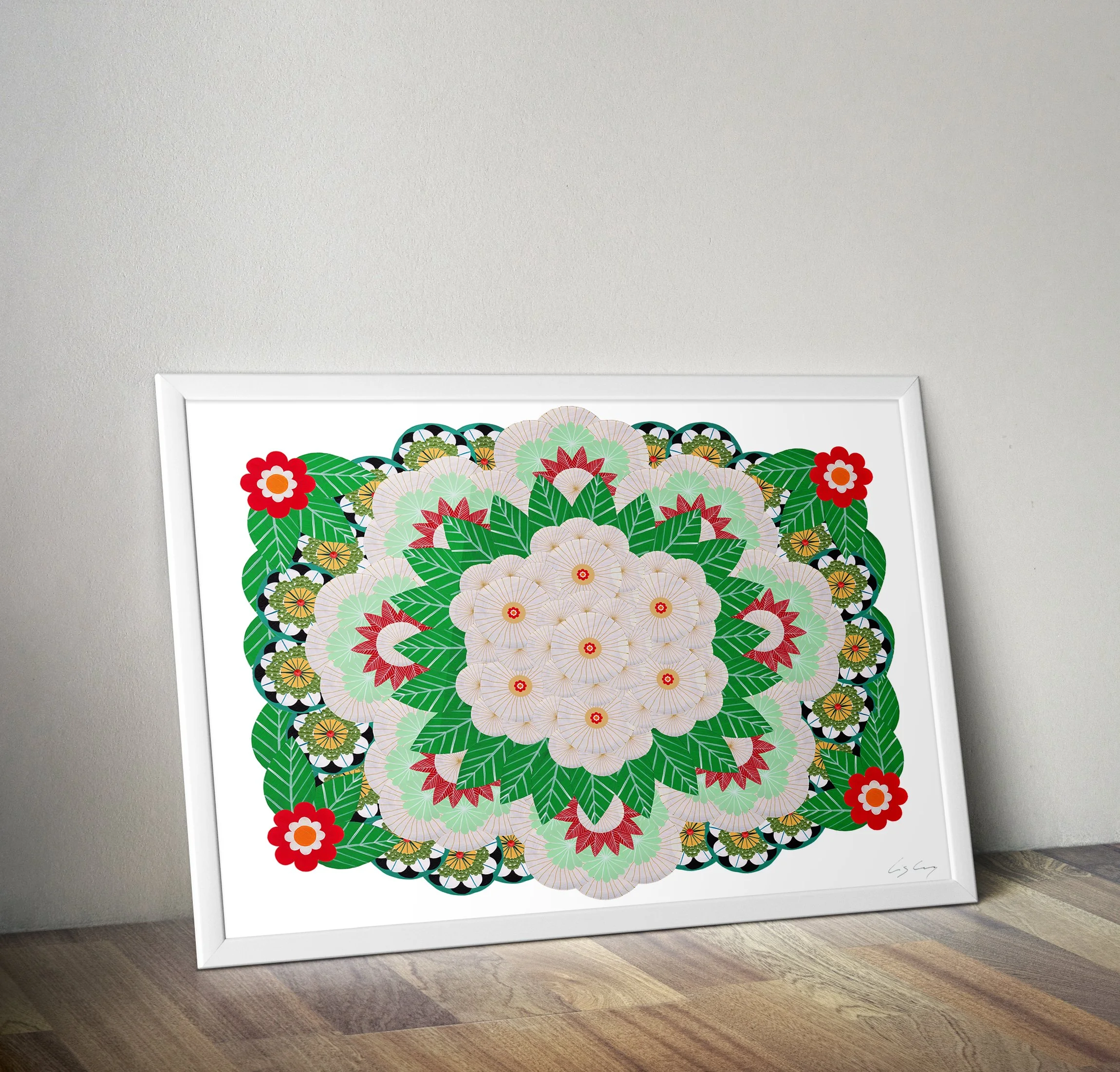 Nature-mandala-with-flowers-leaves