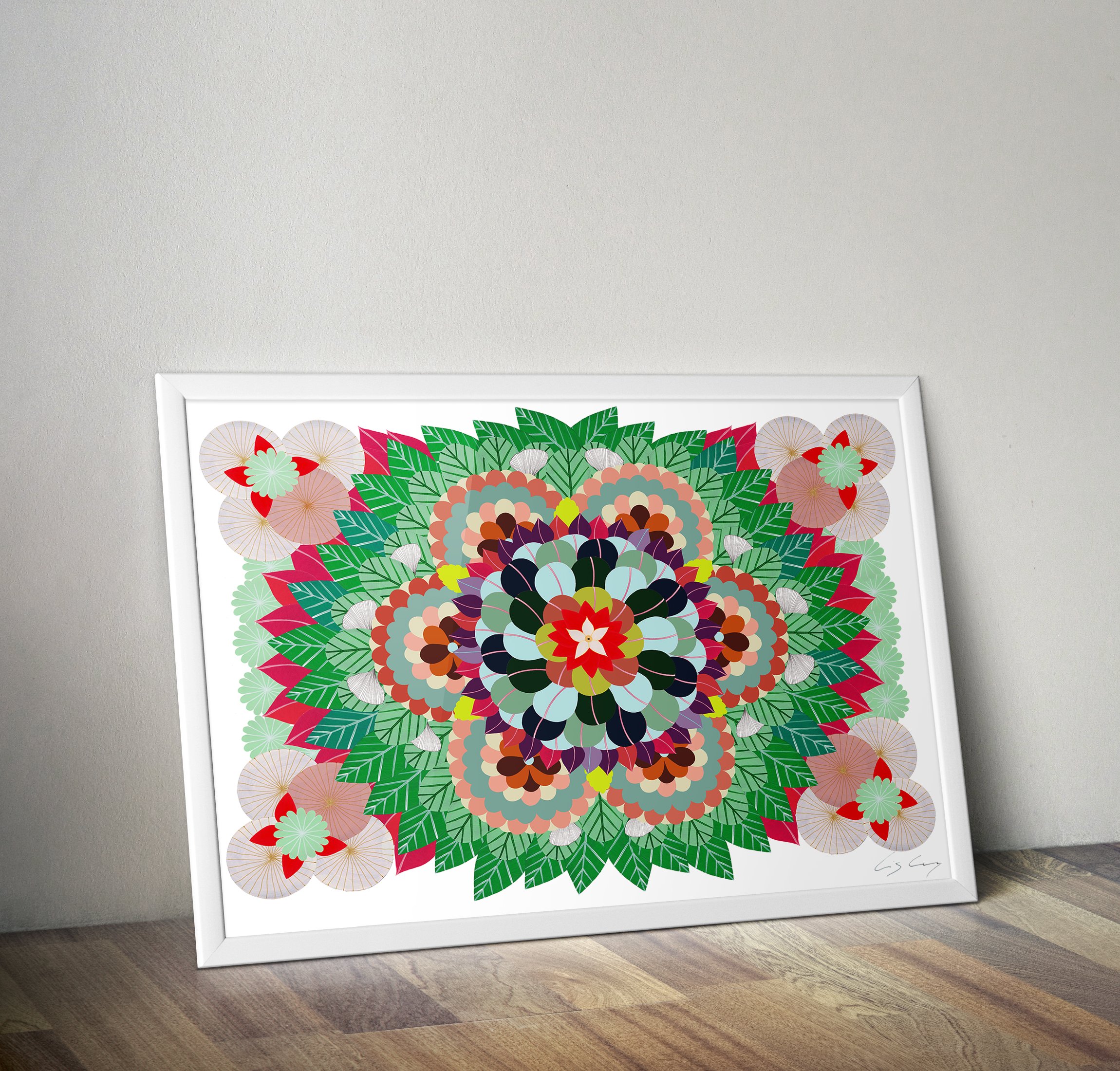 Nature-mandala-with-flowers-leaves