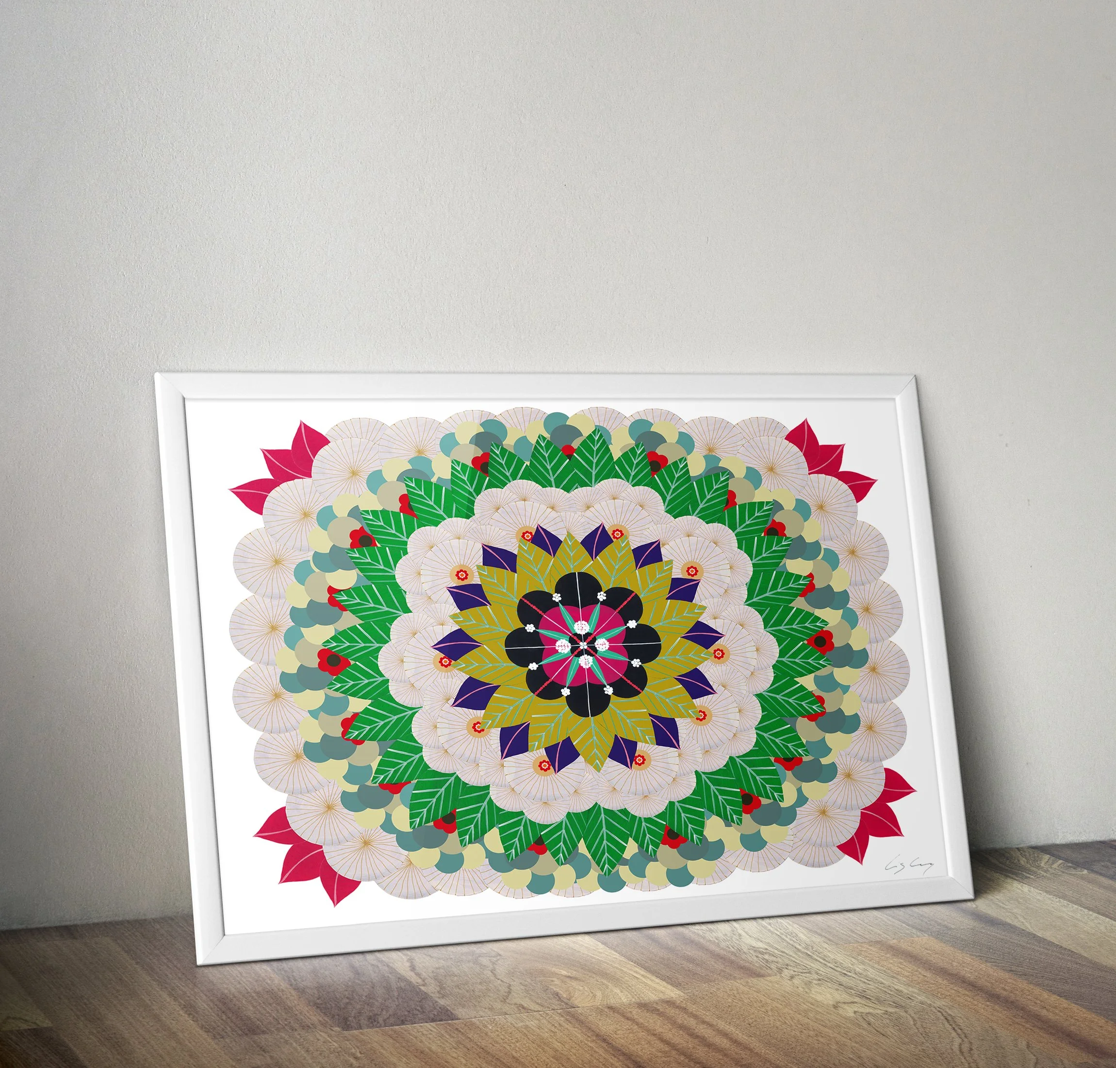 Nature-mandala-with-flowers-leaves