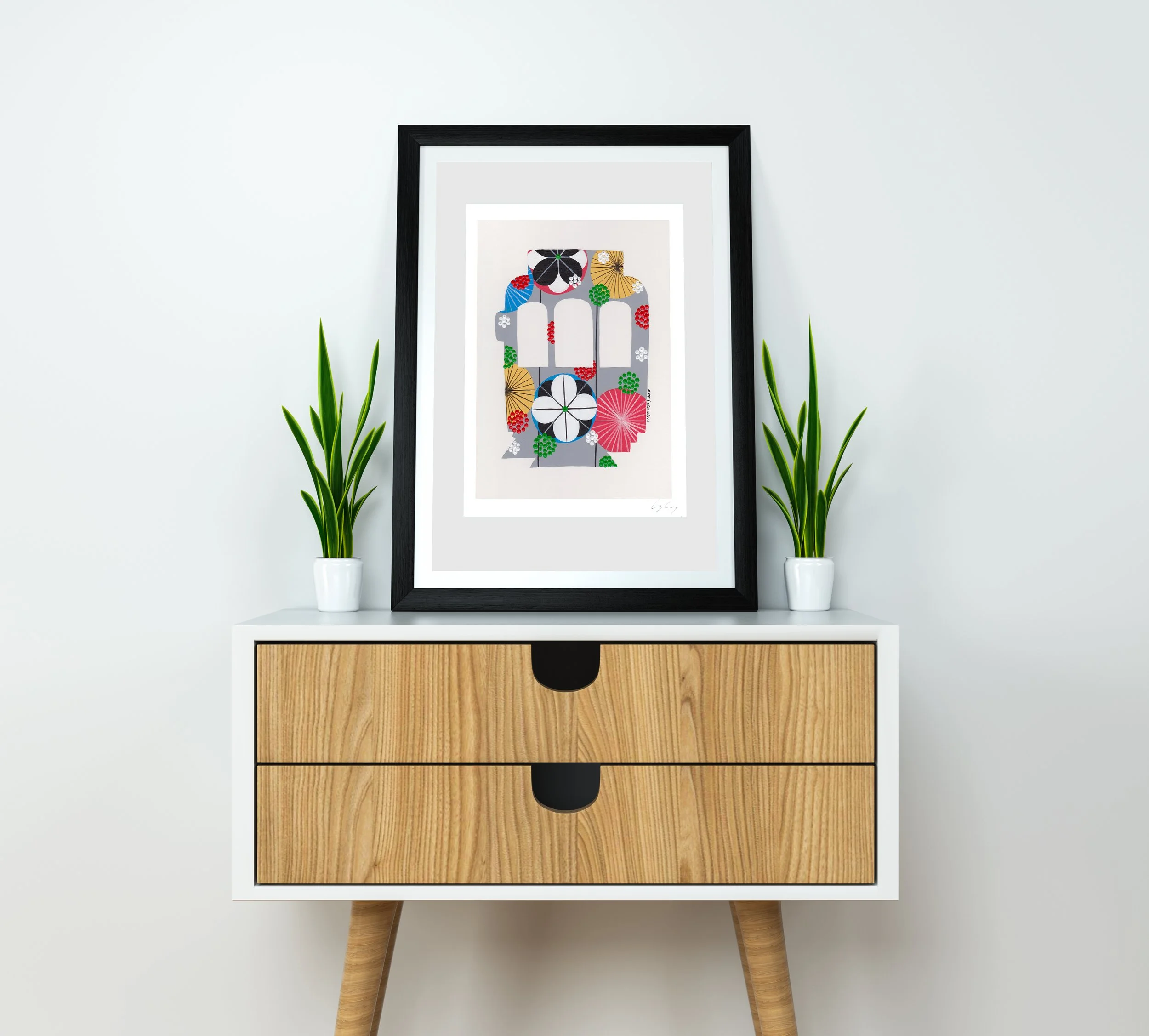 Tram (Grey) - Fine art print by Lis Gonçalves. A modern and colourful take on a famous Portuguese icon.