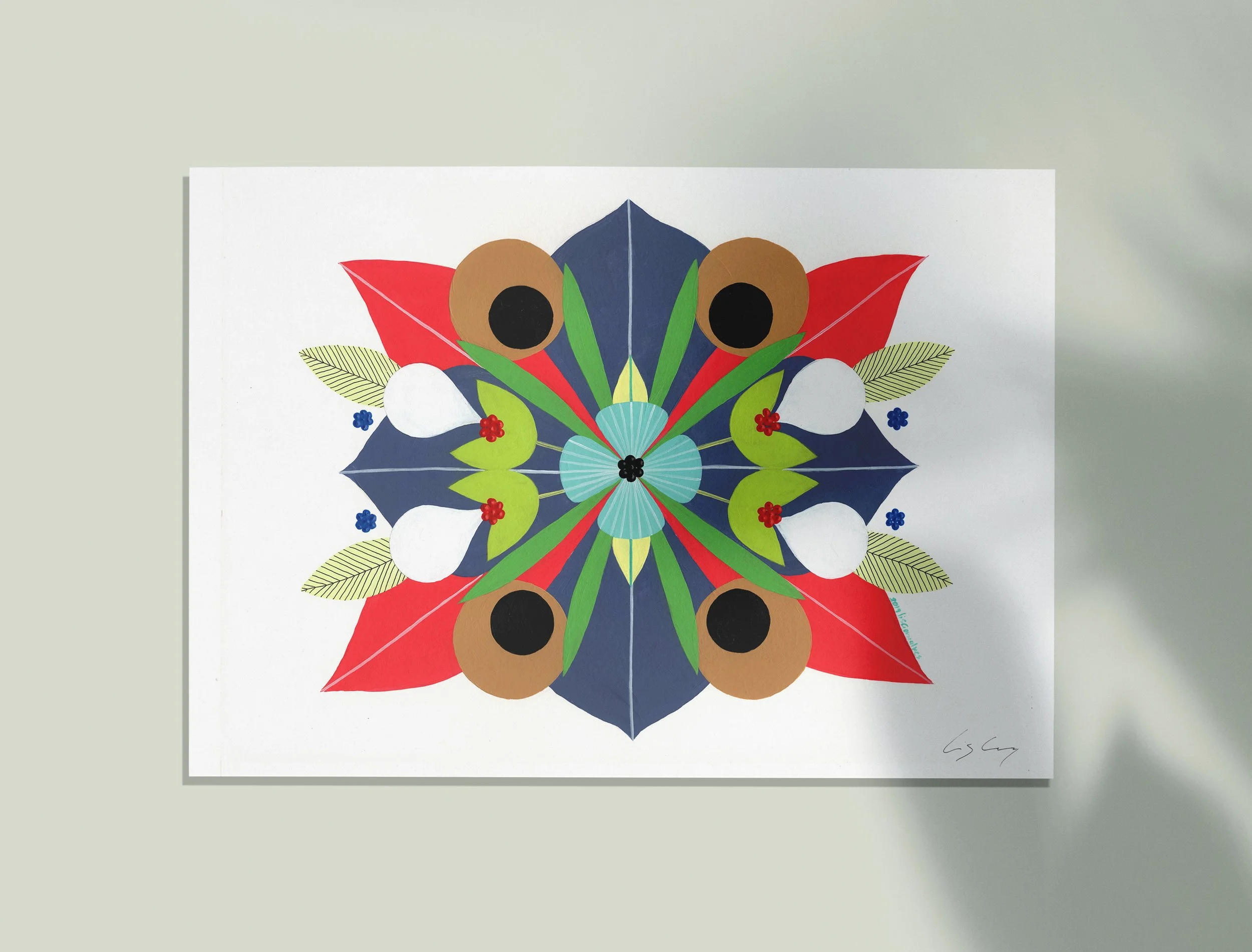 Joy #1 - Fine art print by Lis Gonçalves, from the series of mandala-like art "Energy Reflections".