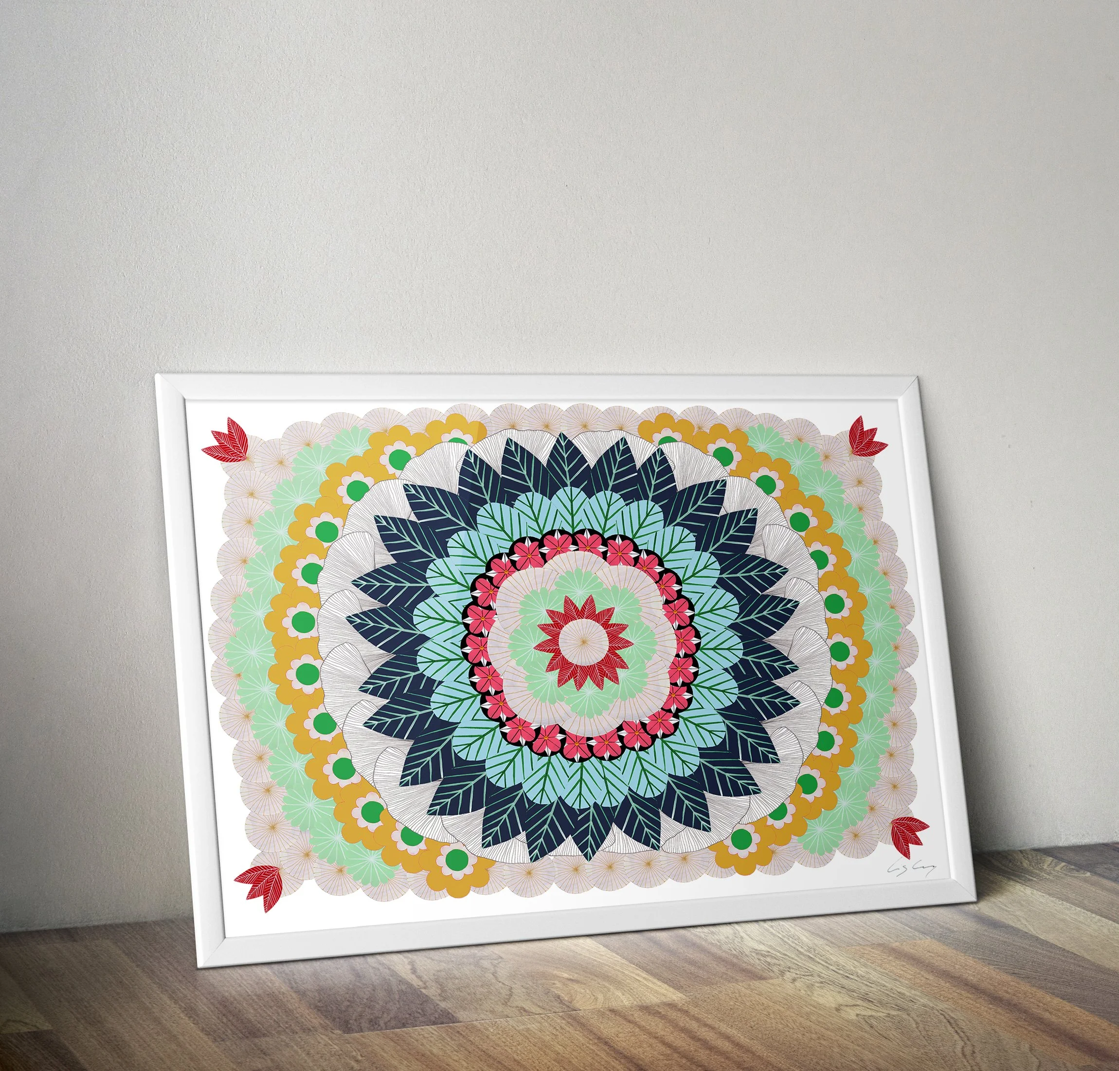 Nature-mandala-with-flowers-leaves