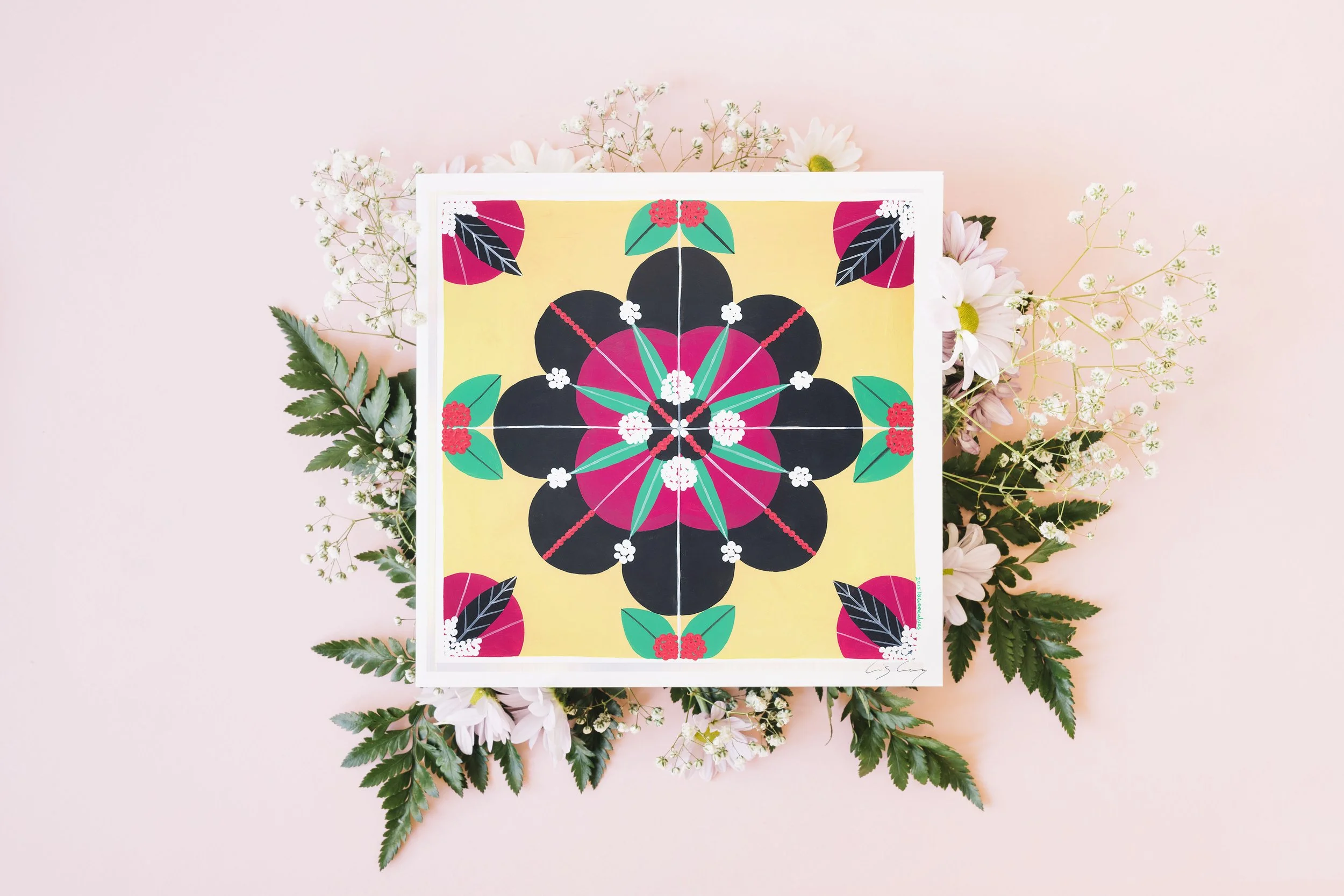 Portuguese Tiles (Ochre) - Fine art print by Lis Gonçalves. A series that brings modern colours and charm to a famous Portuguese icon.