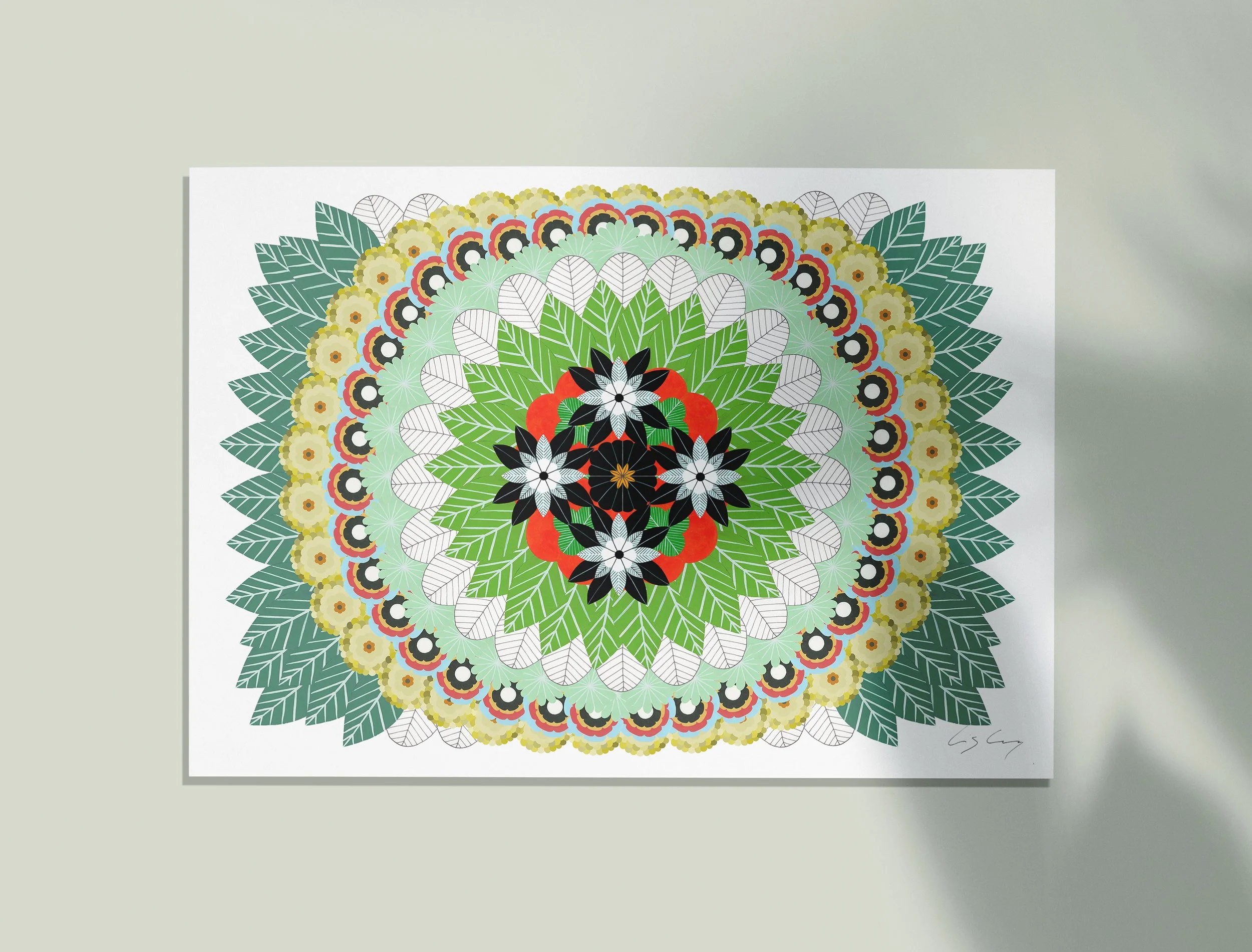 Nature-mandala-with-flowers-leaves
