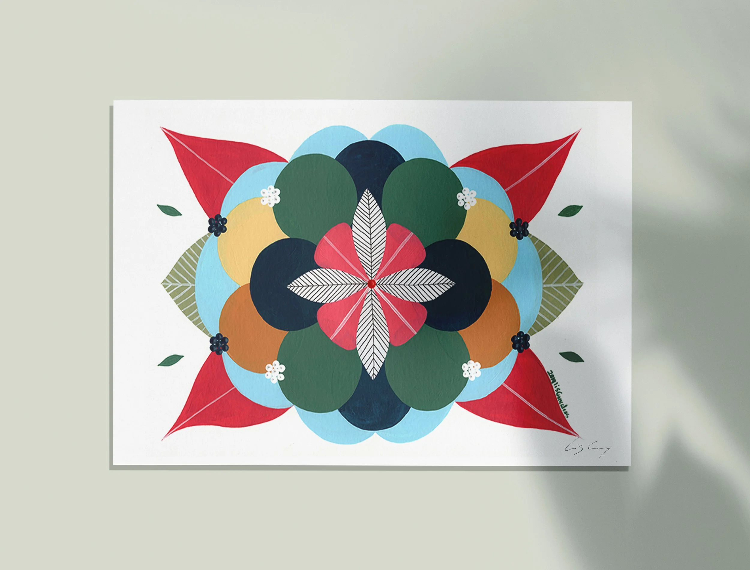 Grace #1 - Fine art print by Lis Gonçalves, from the series of mandala-like art "Energy Reflections".