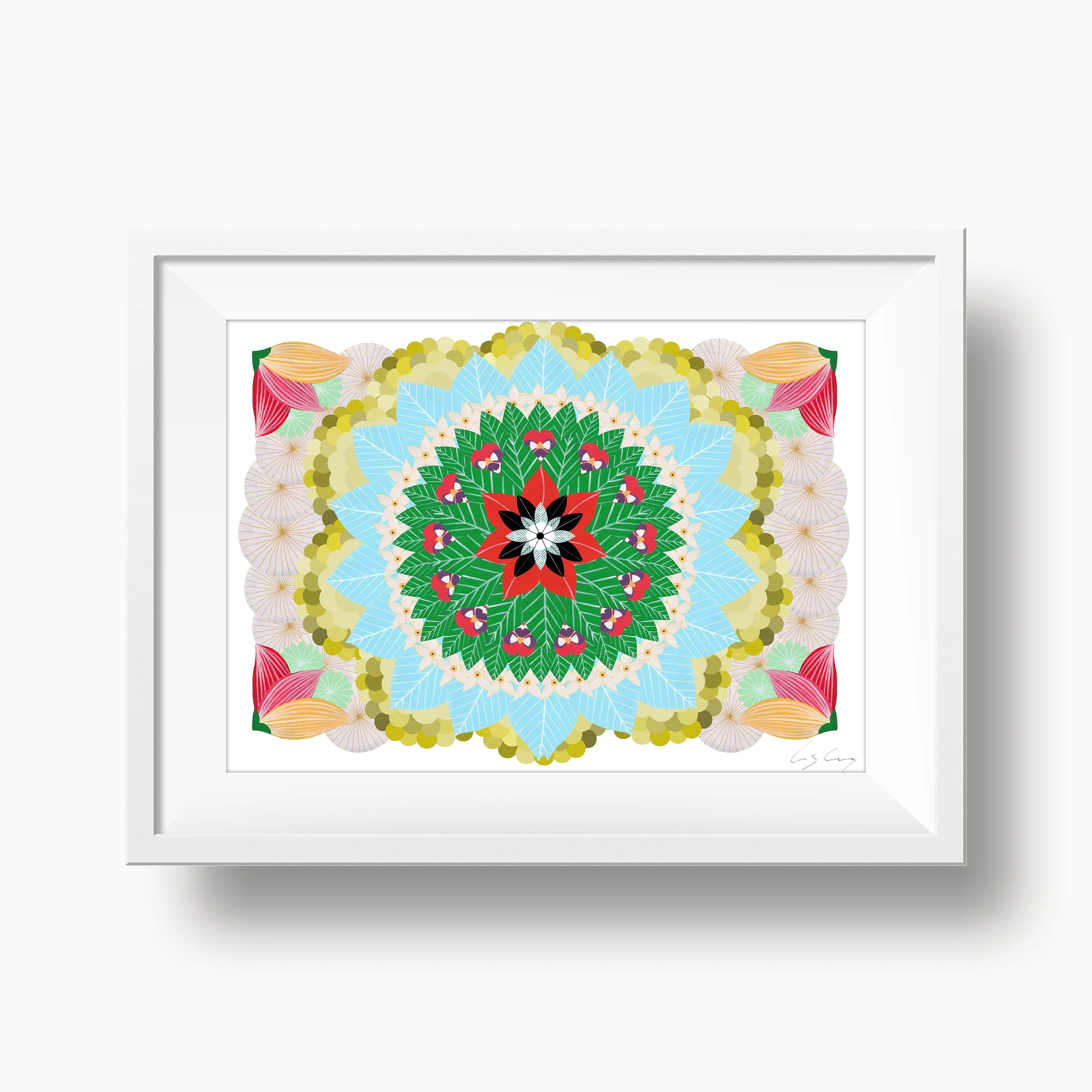 Nature-mandala-with-flowers-leaves