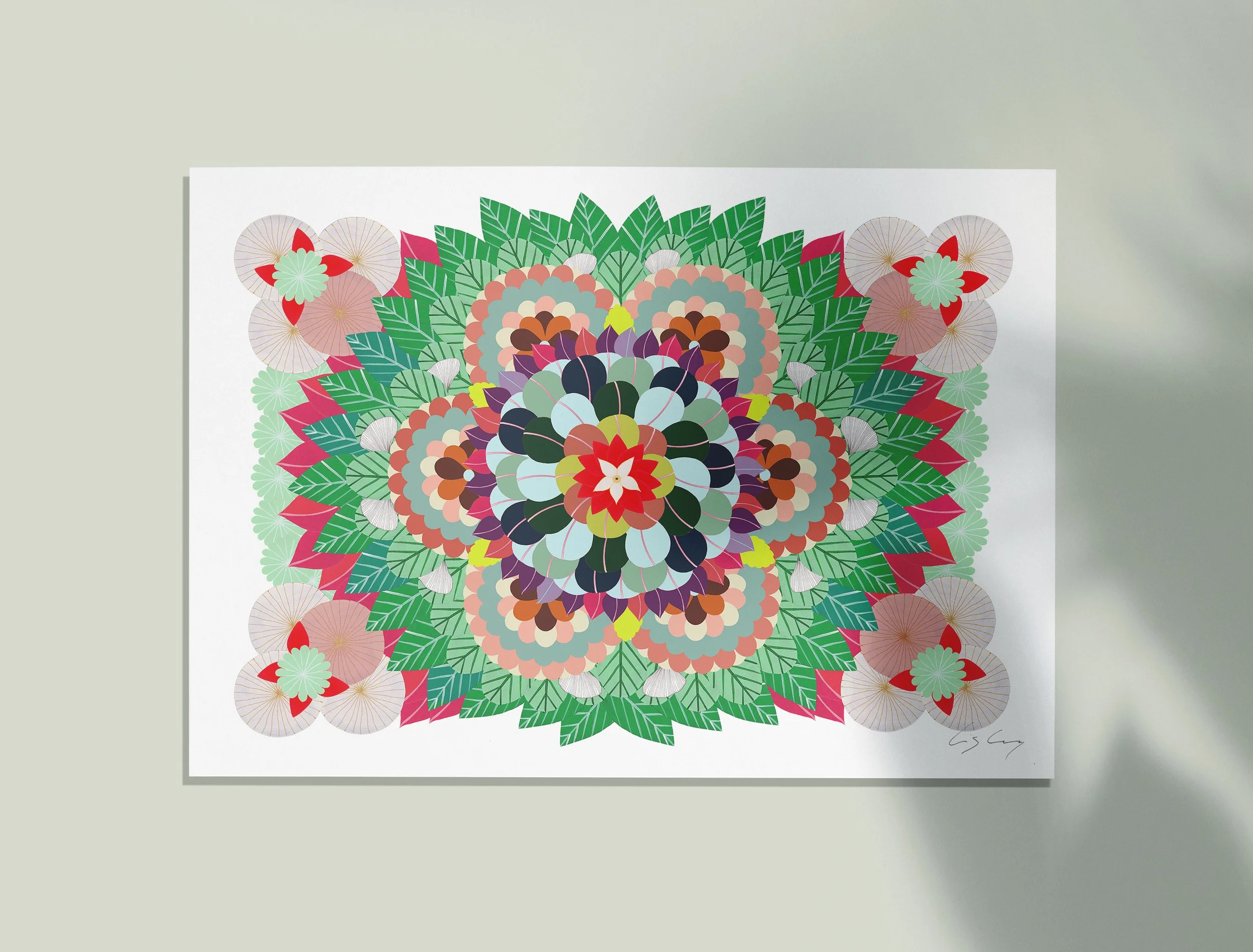 Nature-mandala-with-flowers-leaves