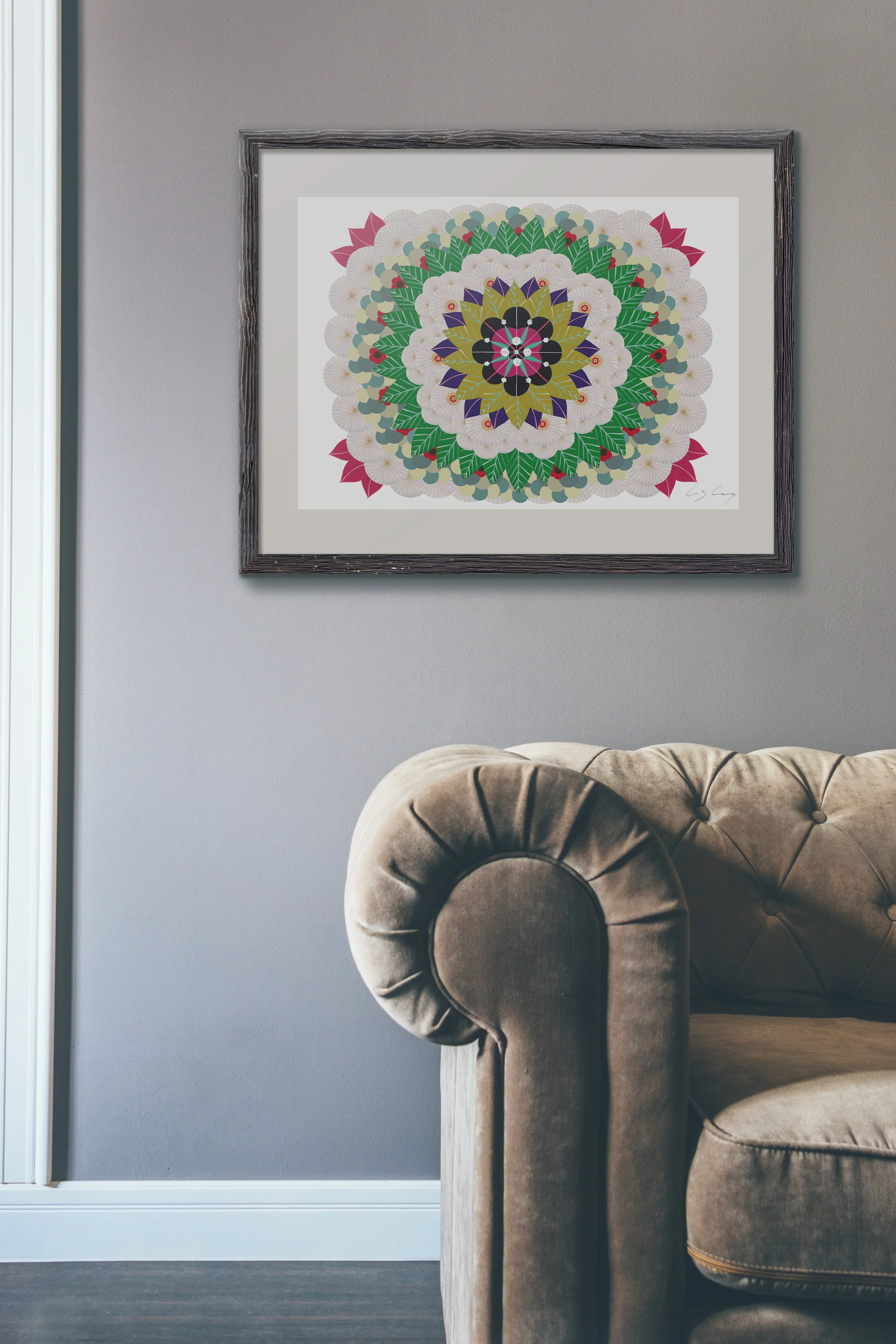 Nature-mandala-with-flowers-leaves