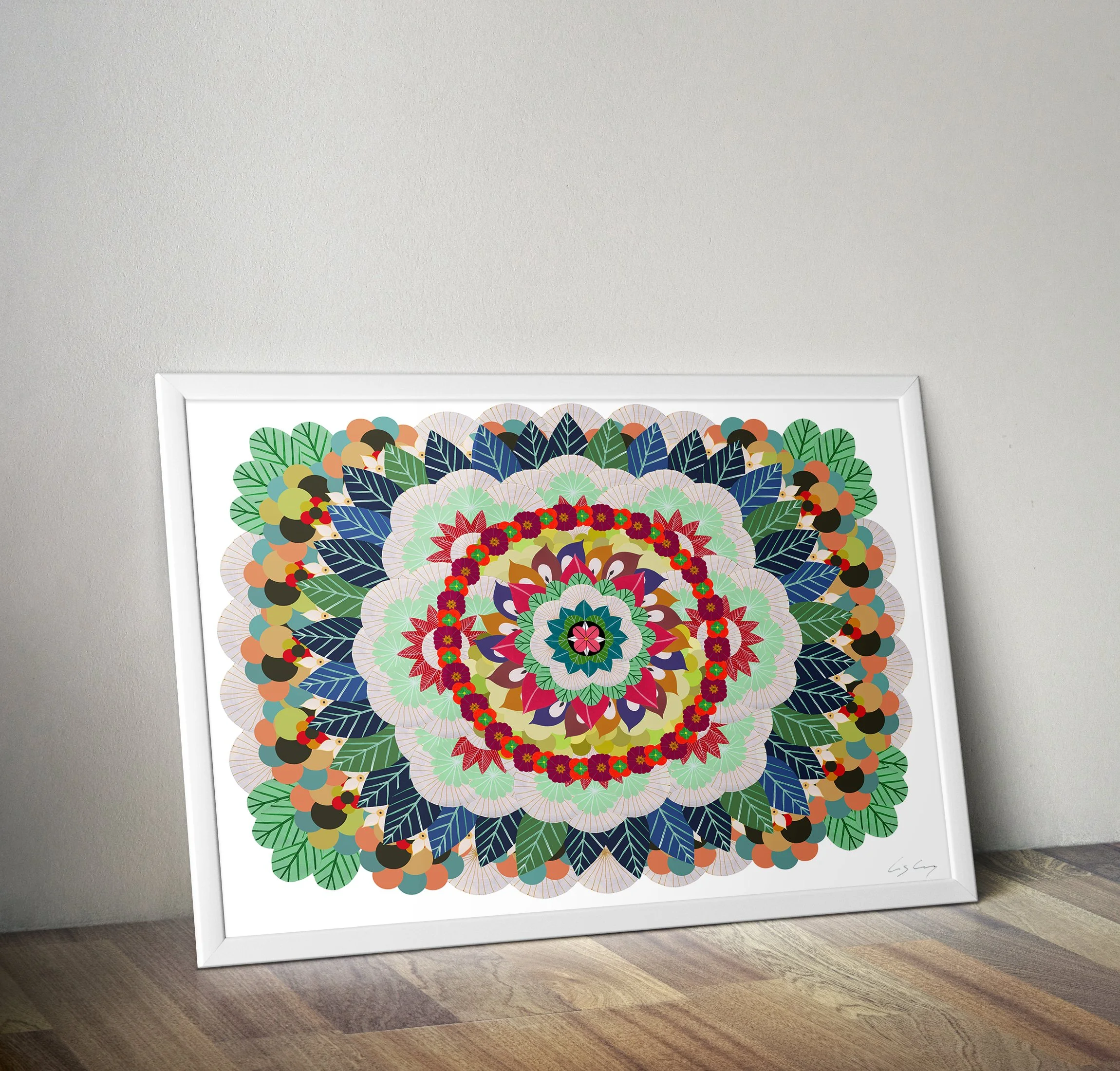 Nature-mandala-with-flowers-leaves