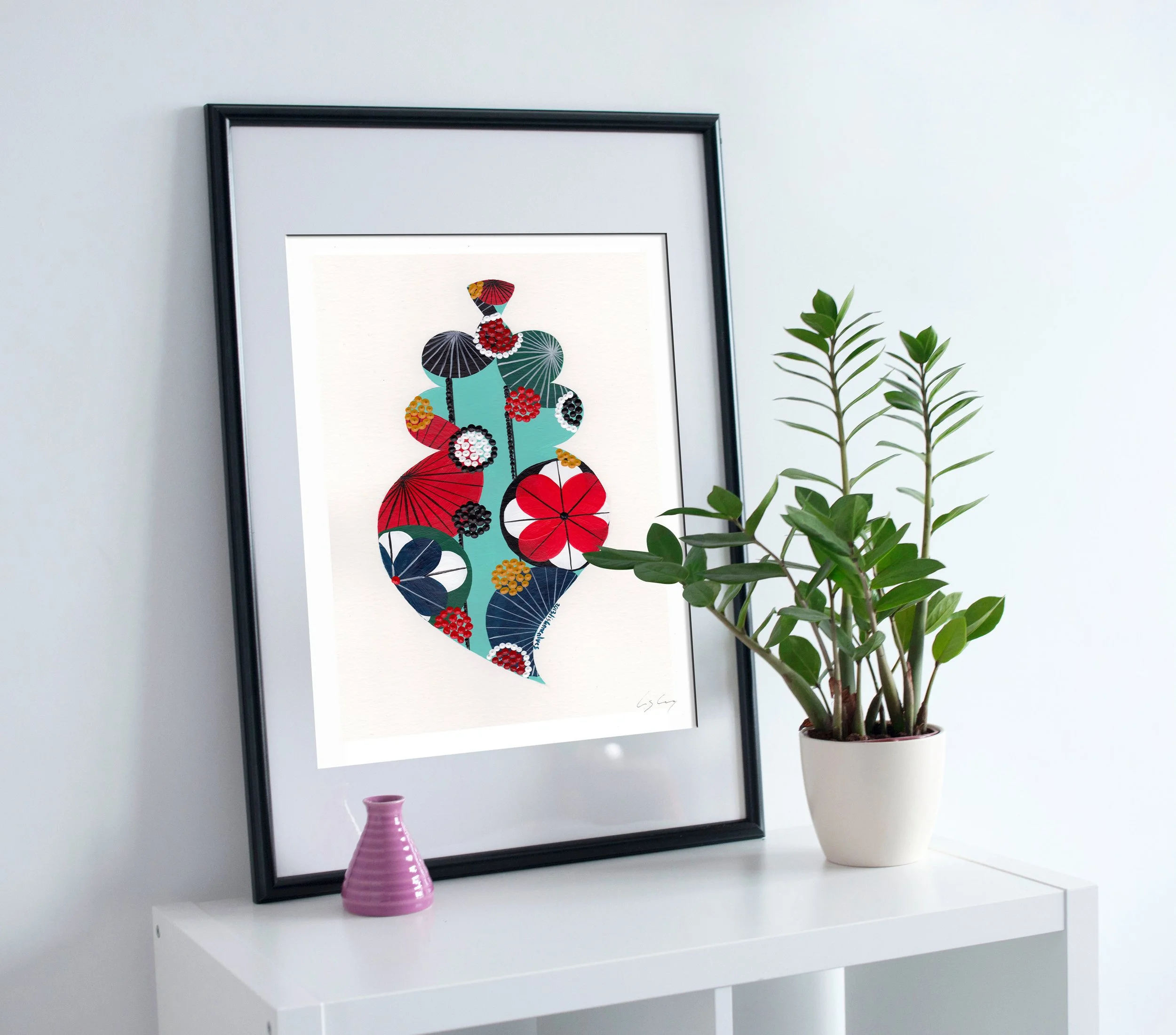 Portuguese Heart (Turquoise #2) - Fine art print by Lis Gonçalves. A modern and colourful take on a famous Portuguese icon.