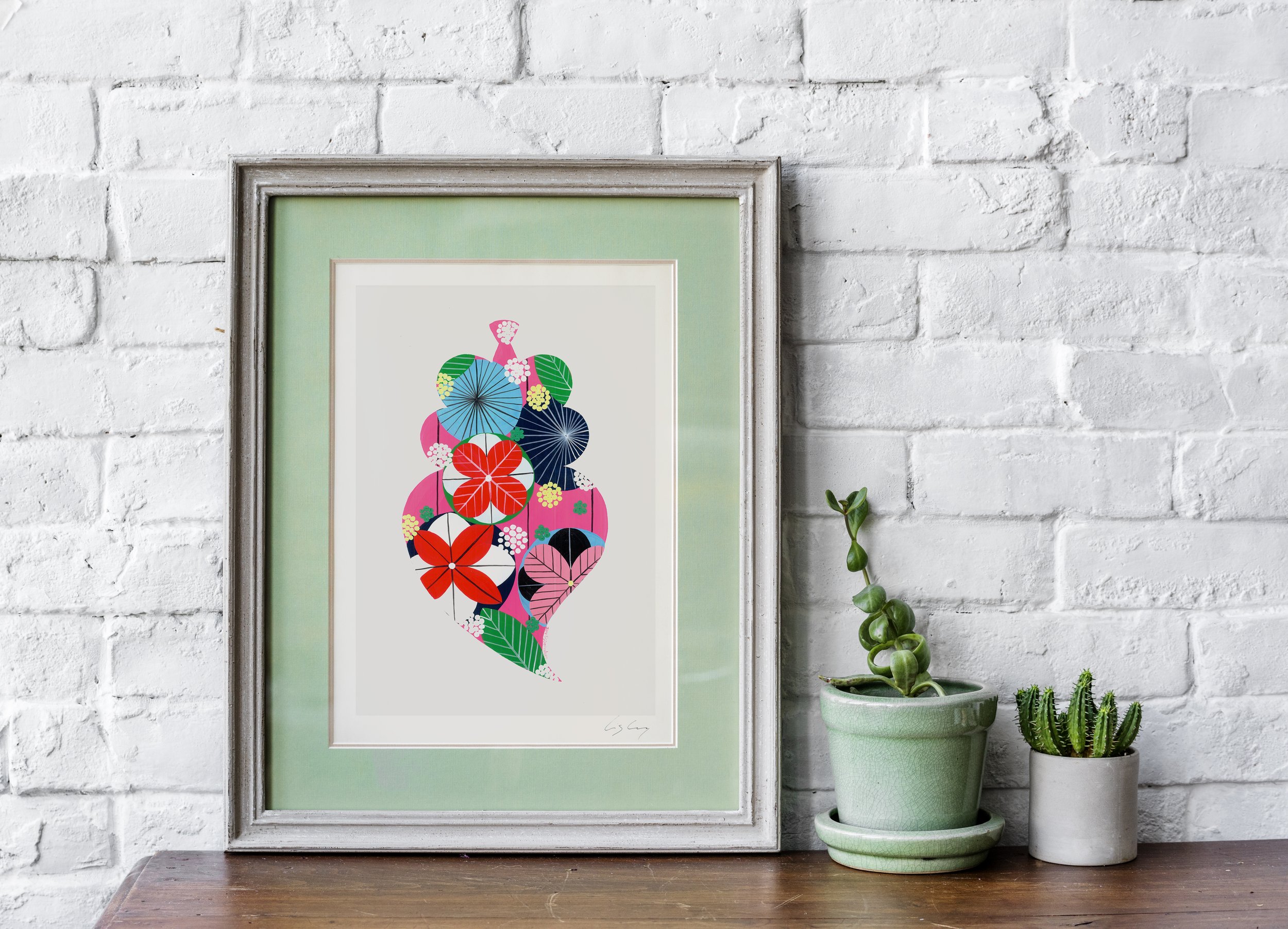 Portuguese Heart (Pink #2) - Fine art print by Lis Gonçalves. A modern and colourful take on a famous Portuguese icon.