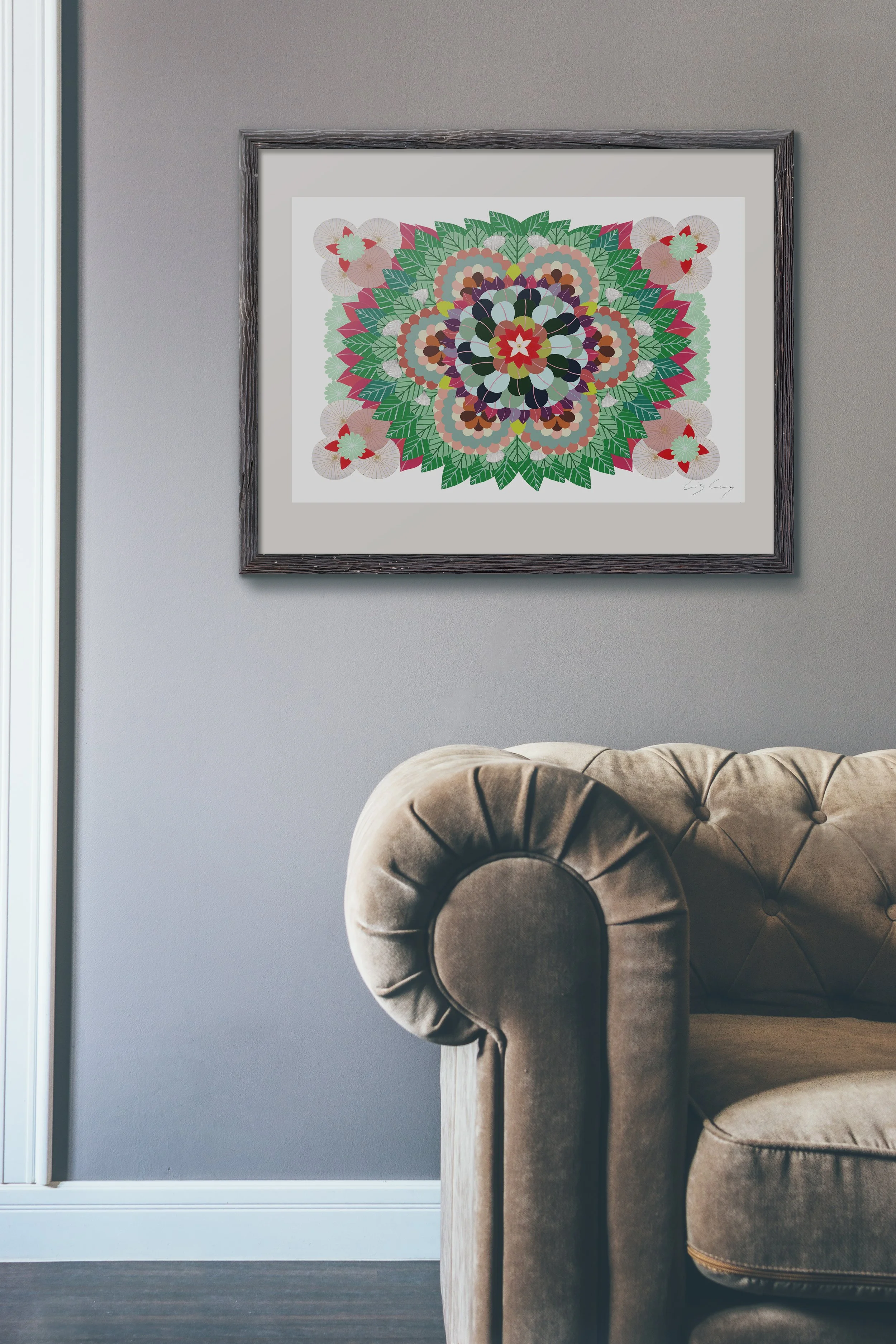 Nature-mandala-with-flowers-leaves
