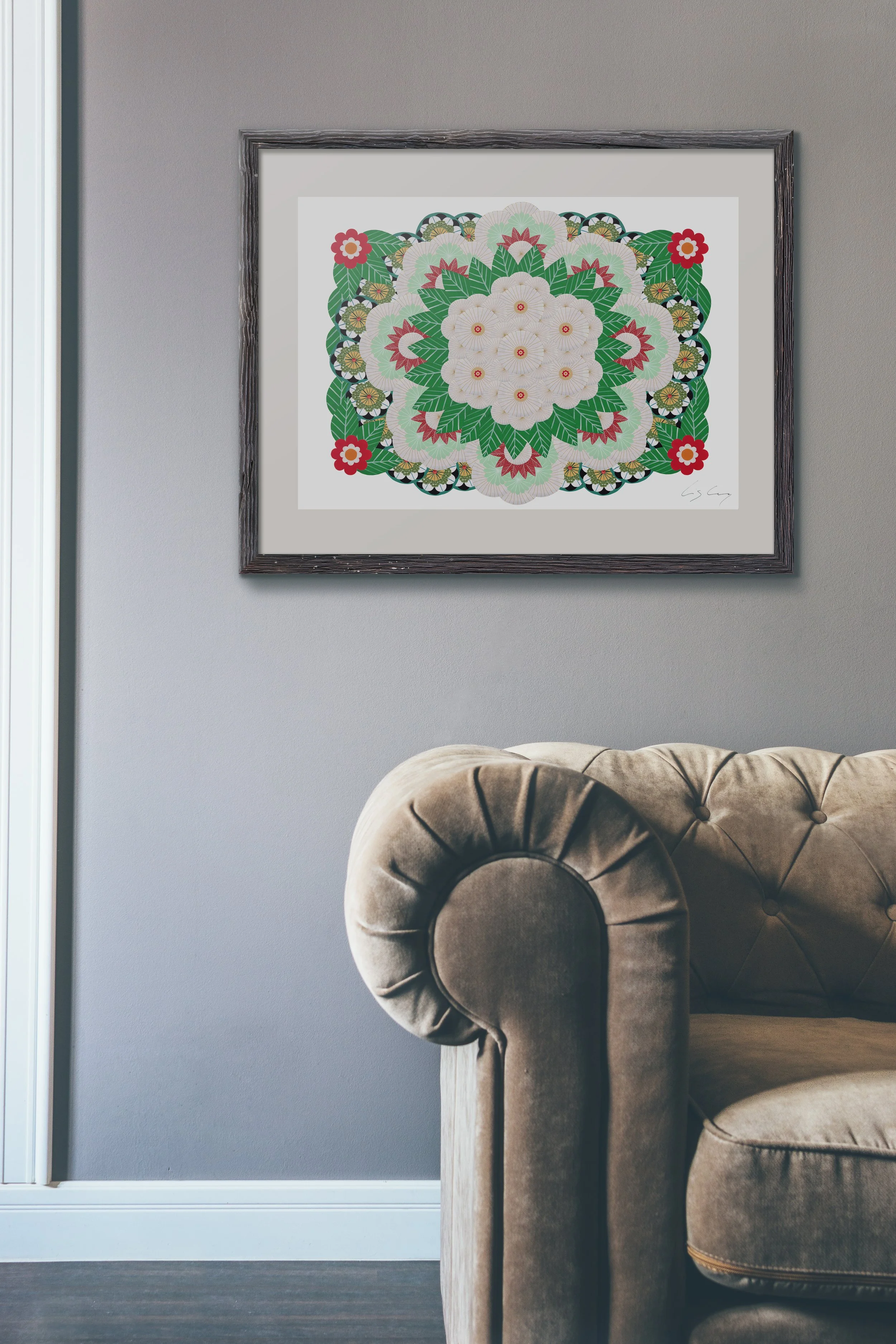 Nature-mandala-with-flowers-leaves