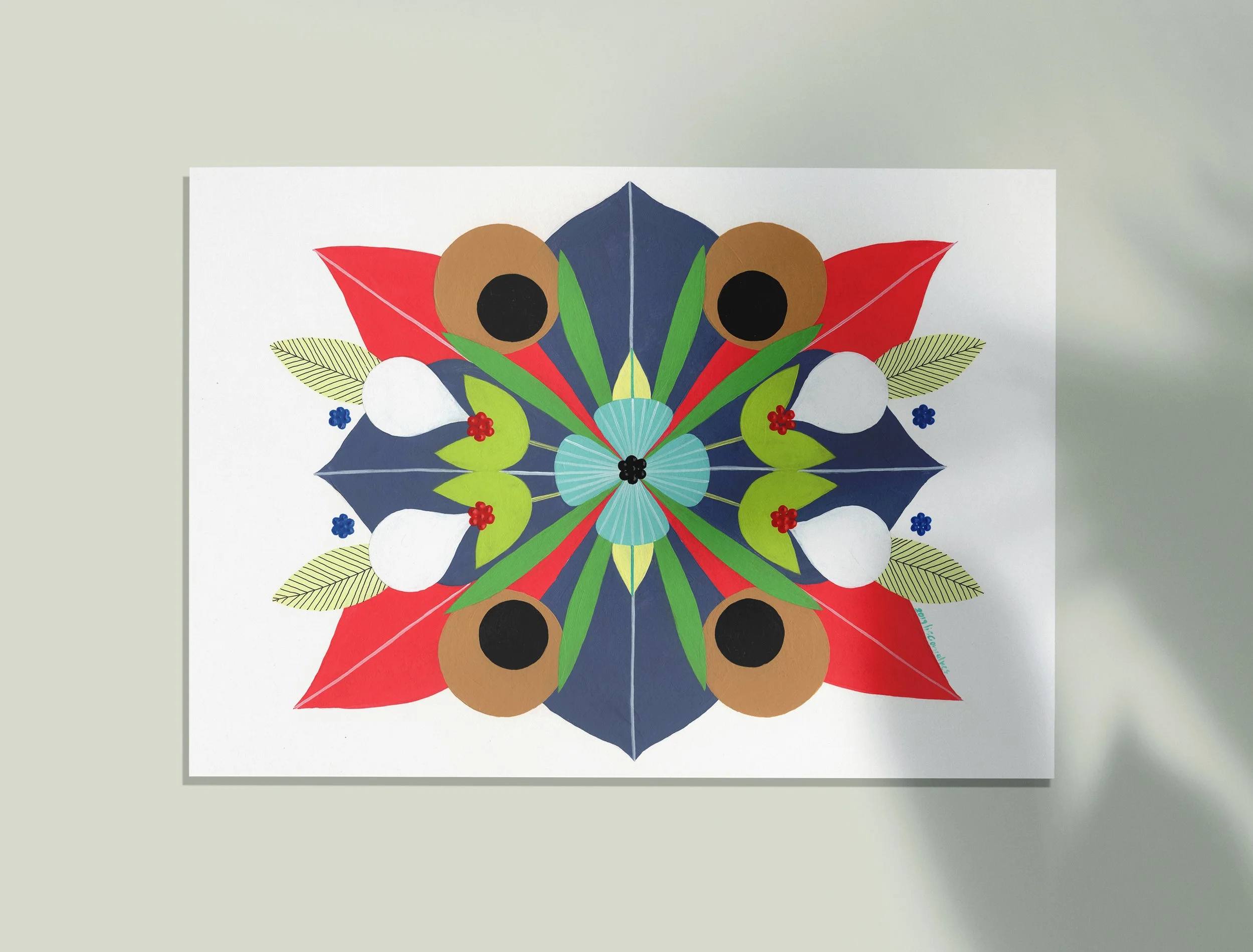 Joy #1 - An original artwork by artist Lis Gonçalves, from the series “Energy Reflections”.