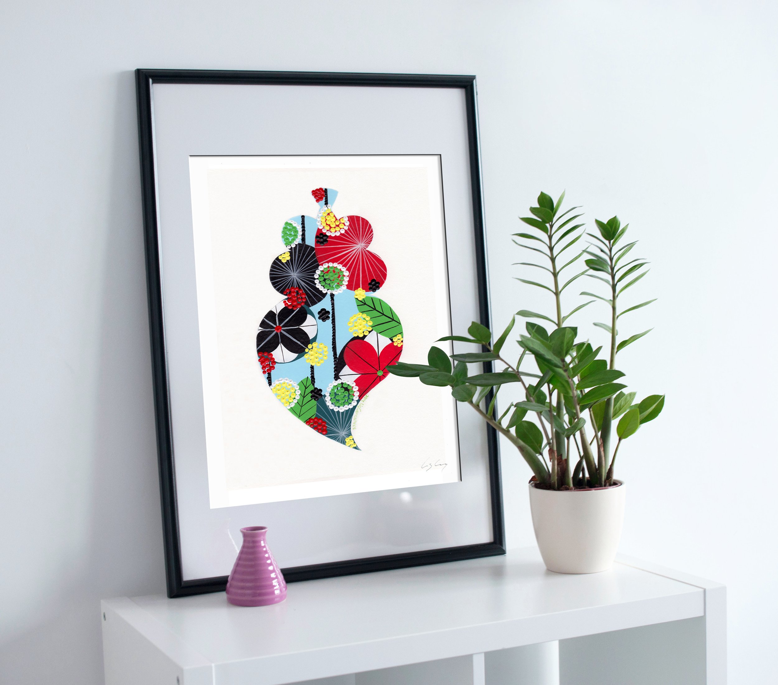 Portuguese Heart (Aqua Blue) - Fine art print by Lis Gonçalves. A modern and colourful take on a famous Portuguese icon.