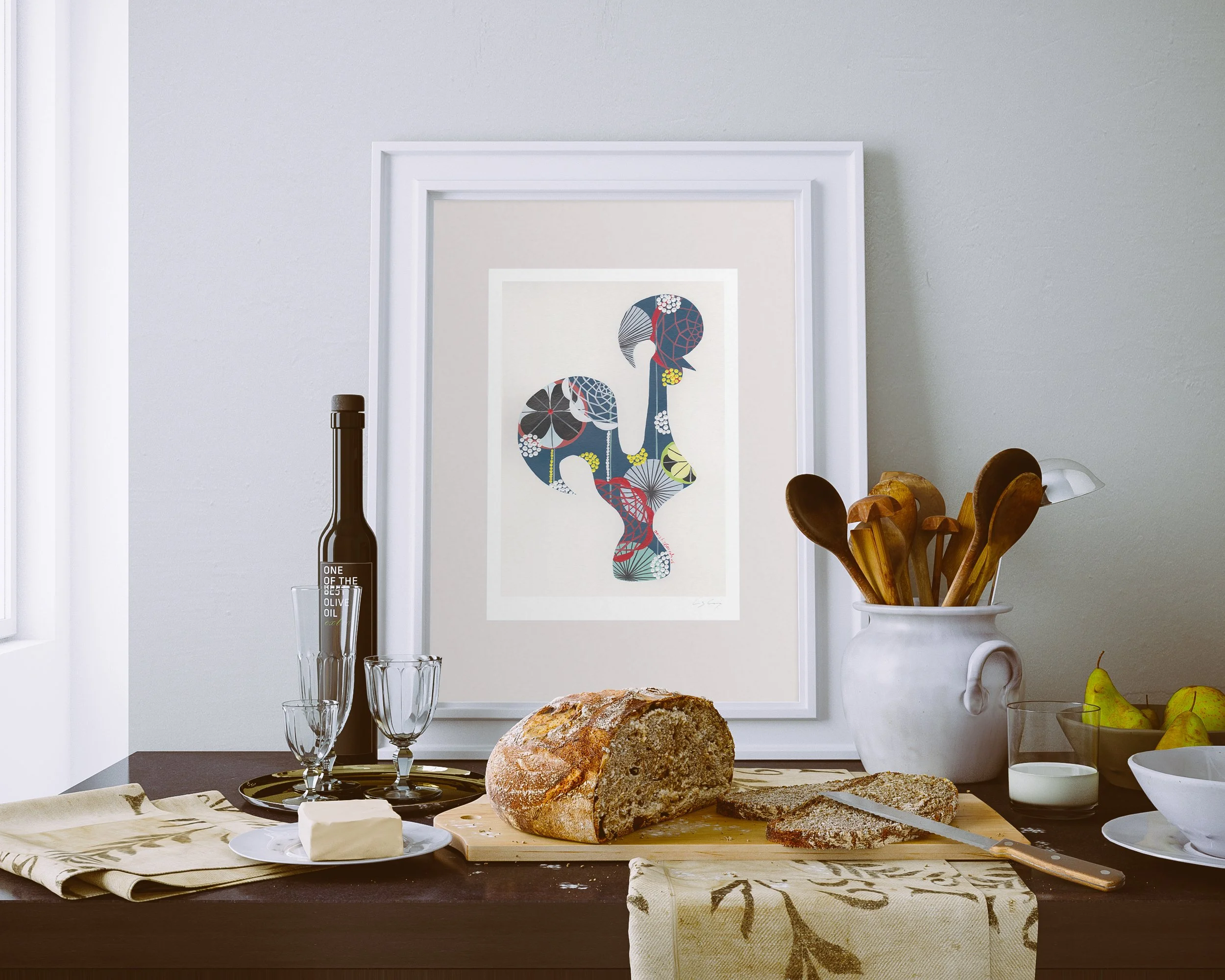 Portuguese Rooster (Navy)