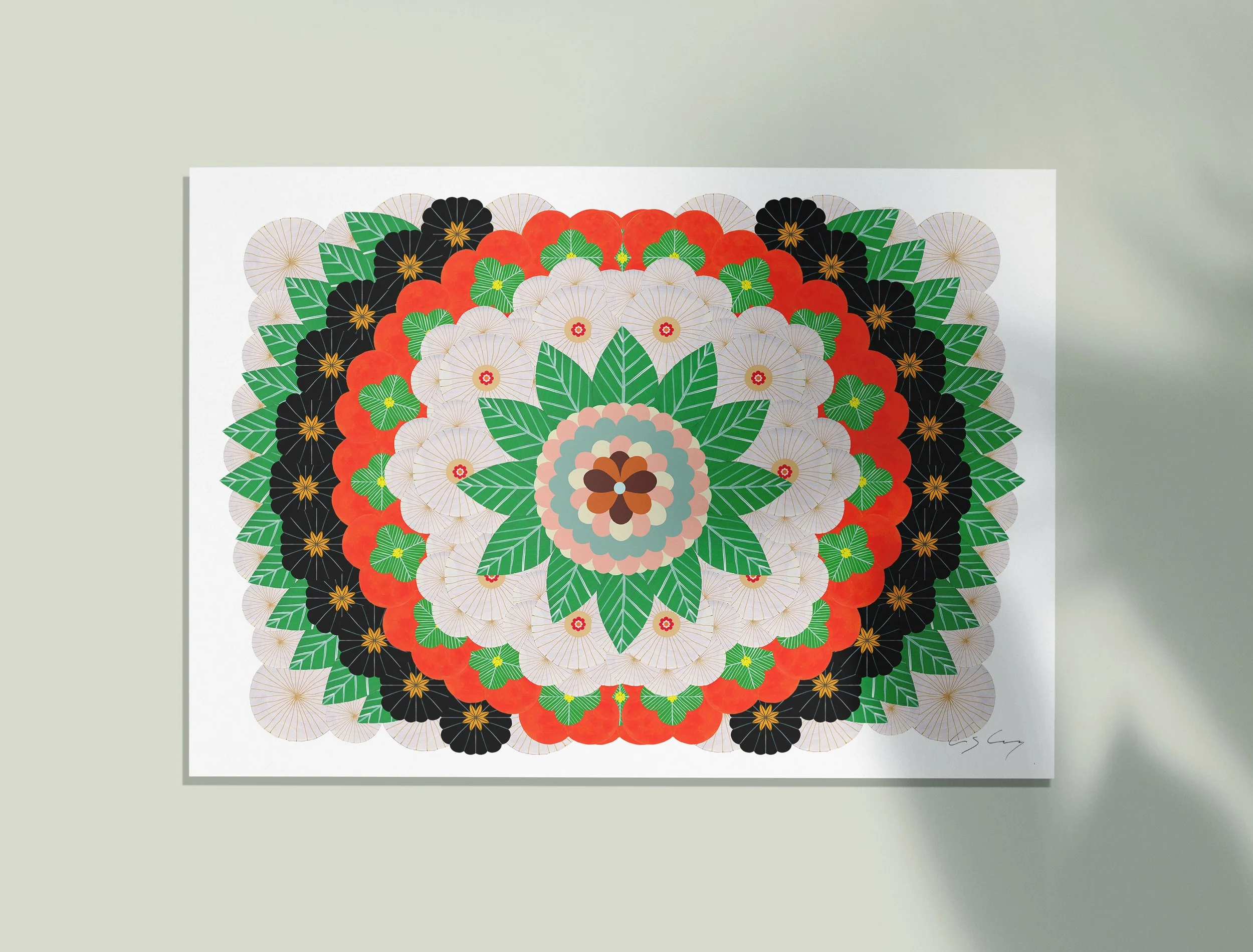 Nature-mandala-with-flowers-leaves