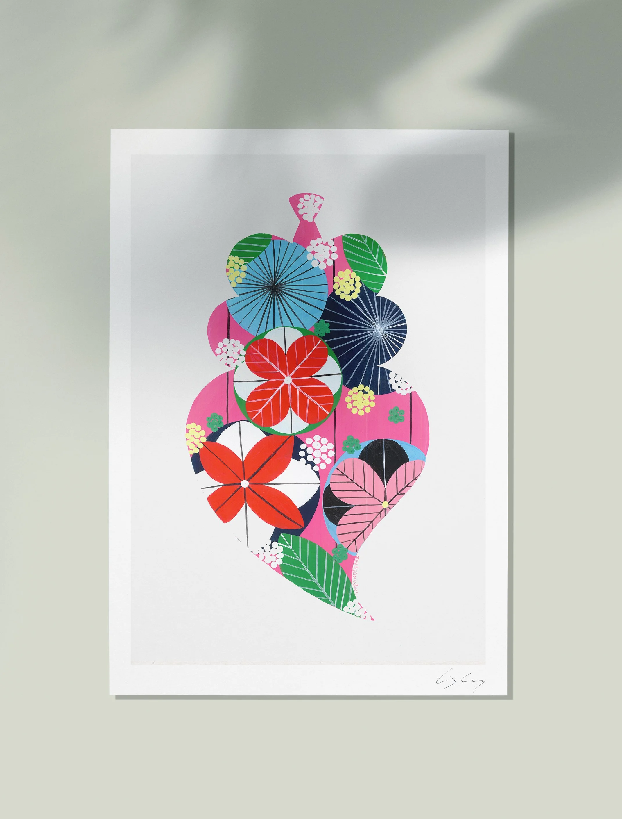 Portuguese Heart (Pink #2) - Fine art print by Lis Gonçalves. A modern and colourful take on a famous Portuguese icon.