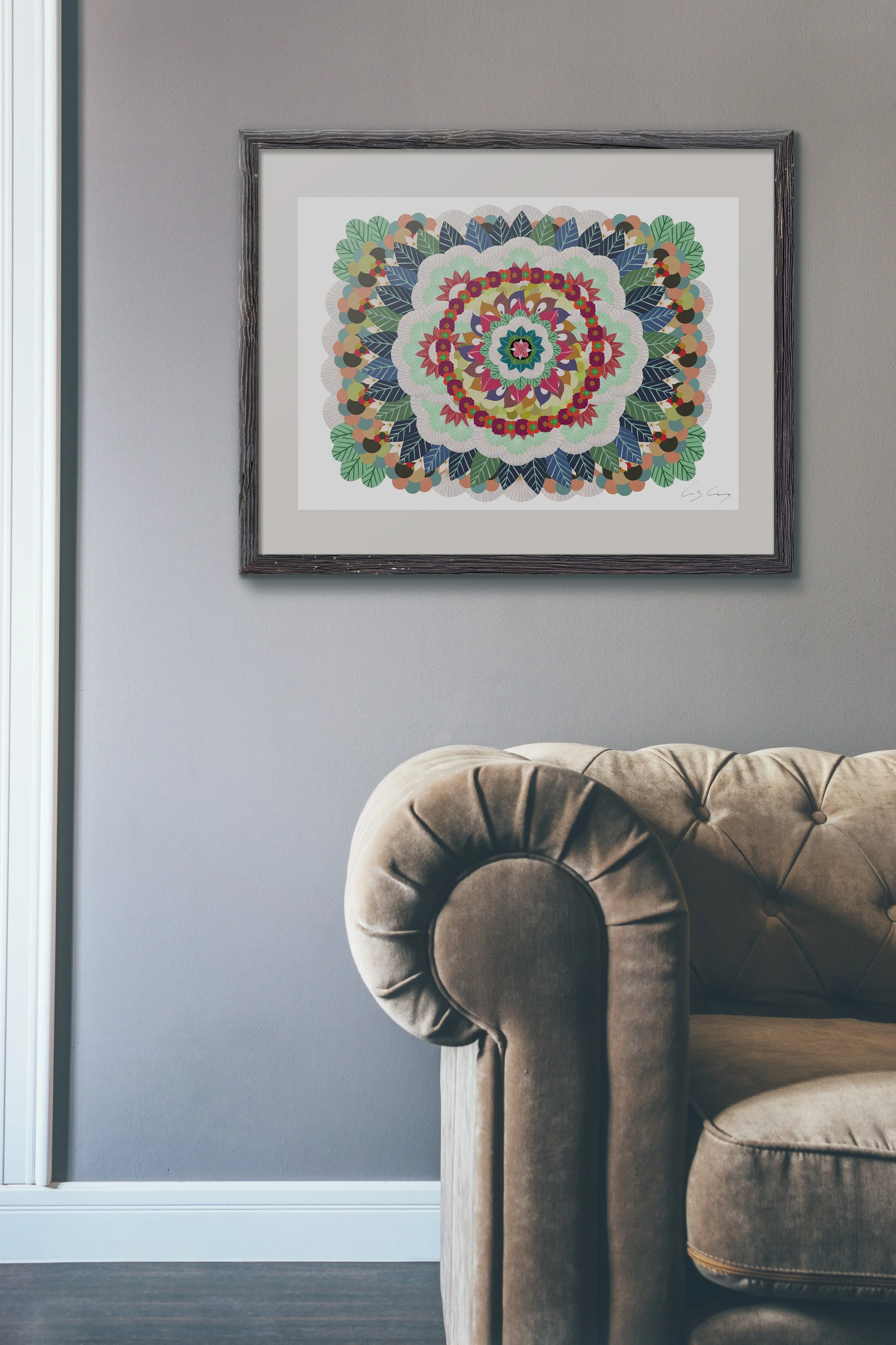 Nature-mandala-with-flowers-leaves