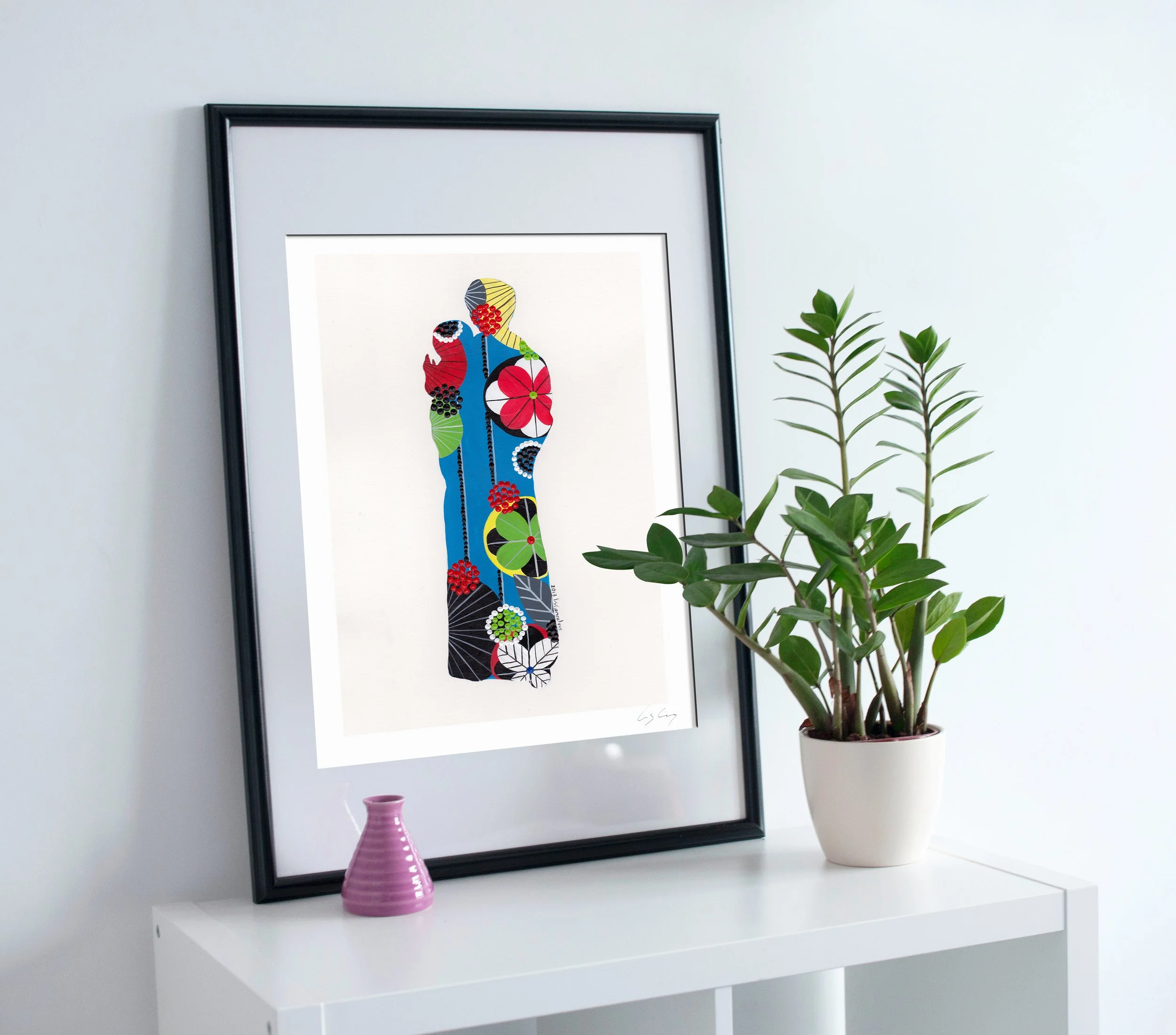 Saint Anthony (Blue) - Fine art print by Lis Gonçalves. A modern and colourful take on a famous Portuguese icon.