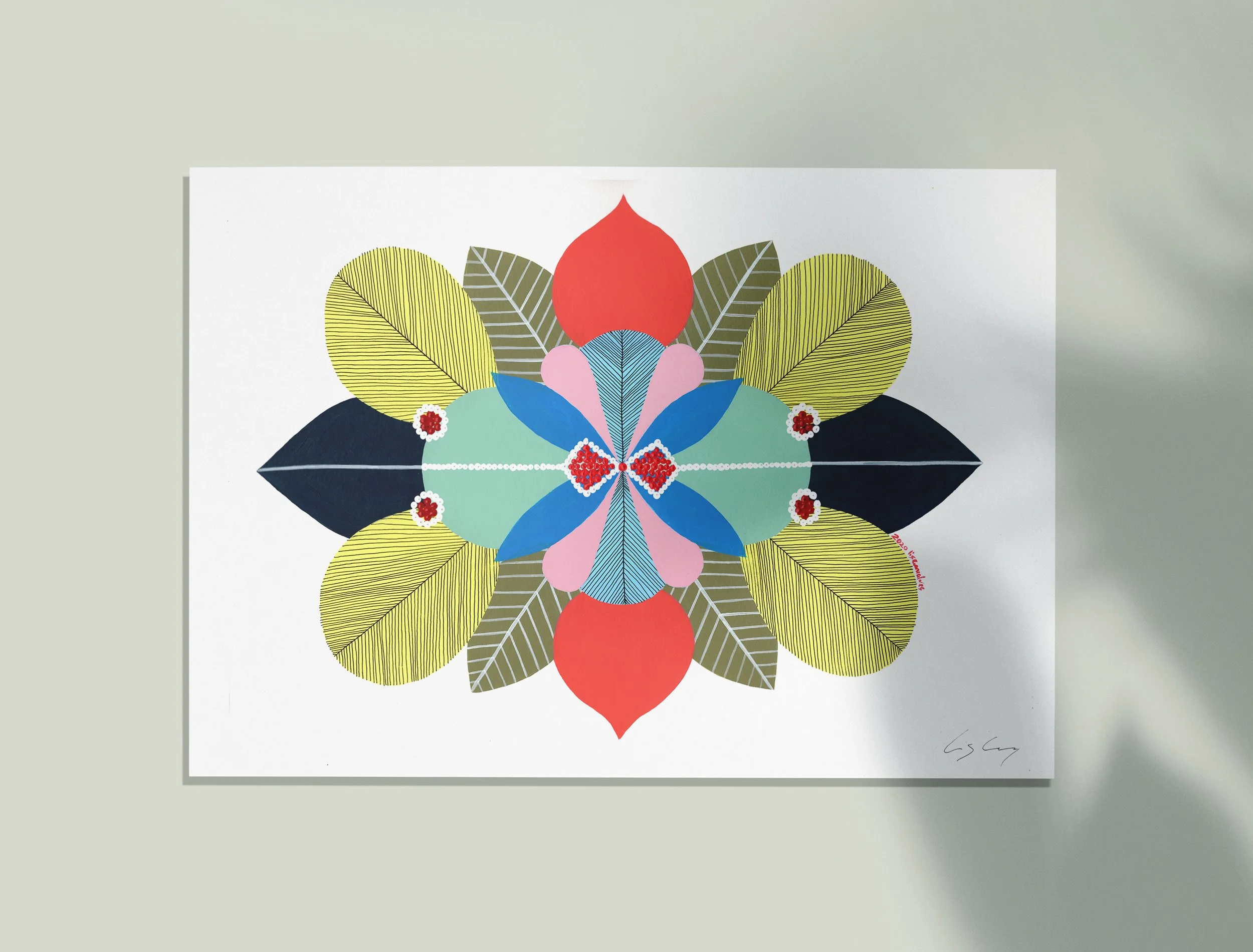 Tranquility #1 - Fine art print by Lis Gonçalves, from the series of mandala-like art "Energy Reflections".