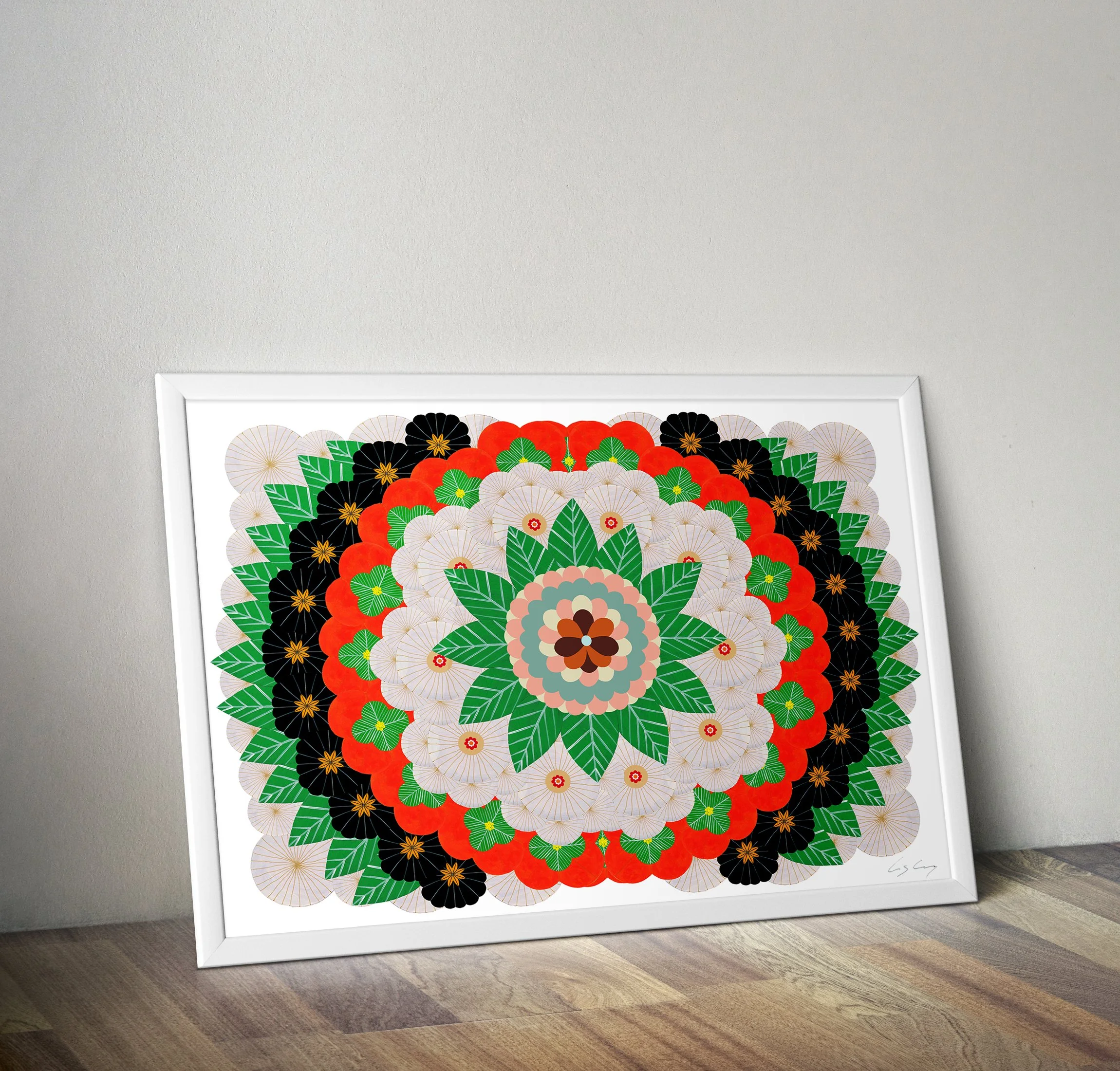 Nature-mandala-with-flowers-leaves