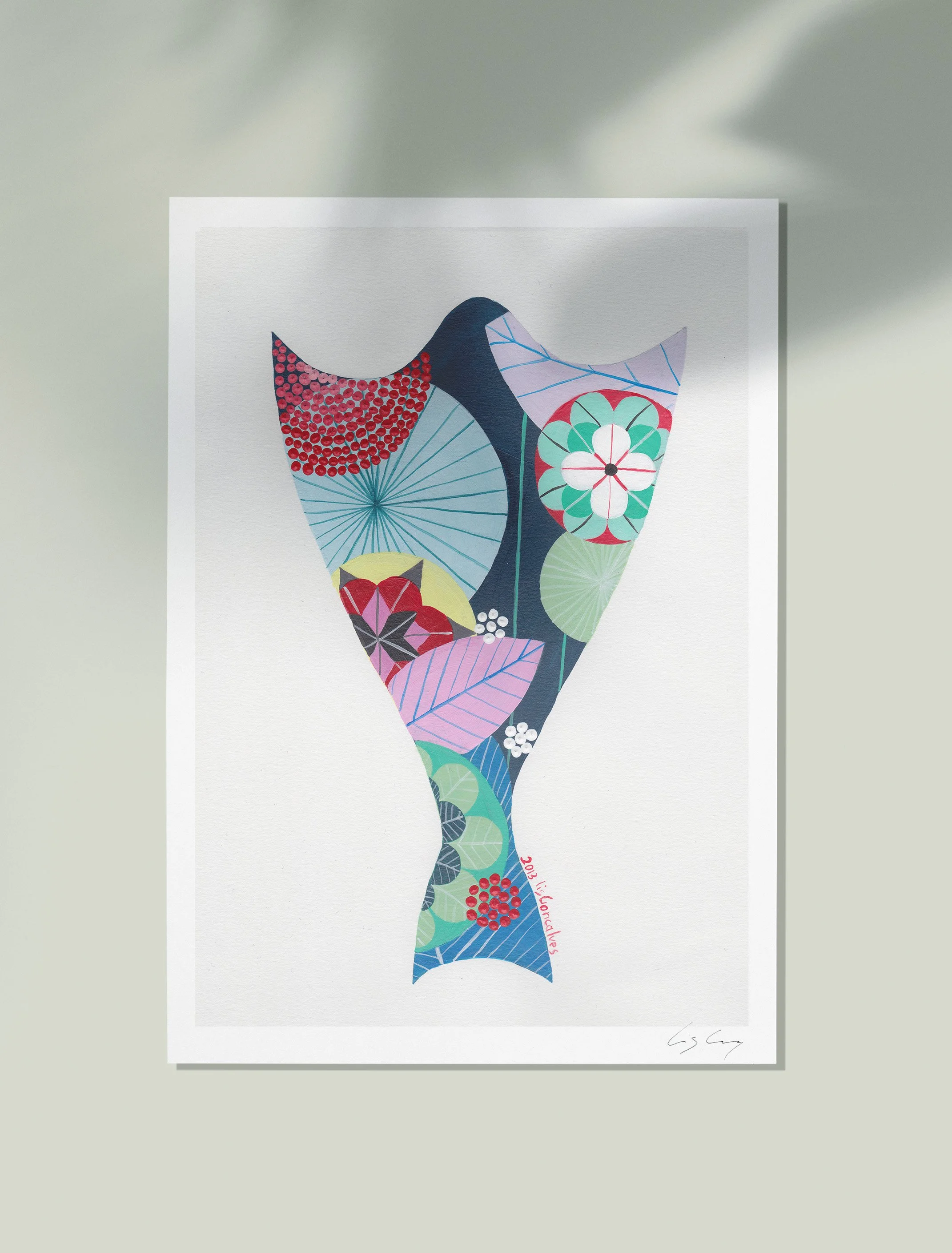 Bacalhau (Blue) - Fine art print by Lis Gonçalves. A modern and colourful take on a famous Portuguese icon.