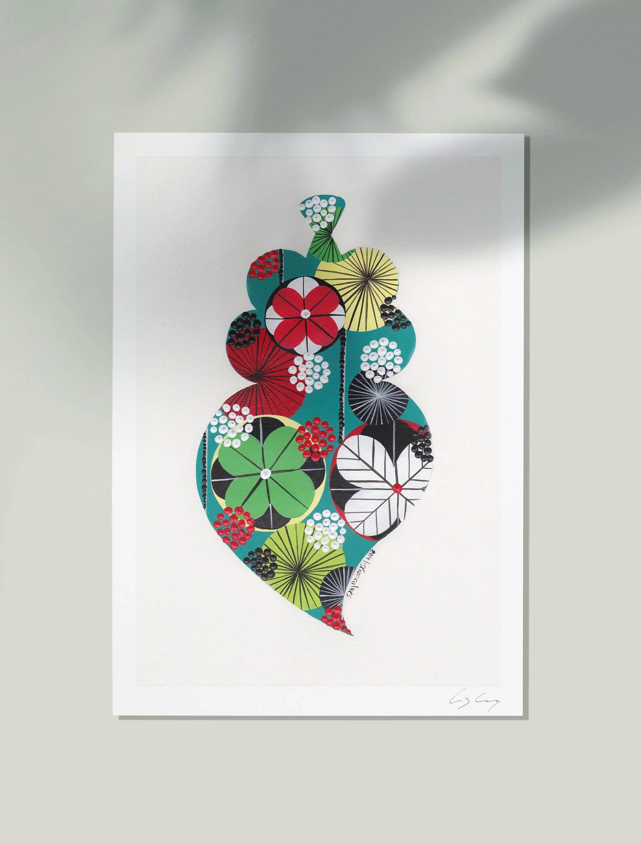Portuguese Heart (Turquoise #1) - Fine art print by Lis Gonçalves. A modern and colourful take on a famous Portuguese icon.