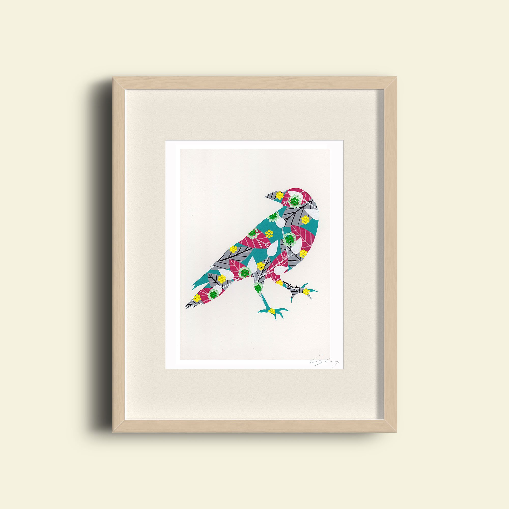 Raven (Turquoise) - Fine art print by Lis Gonçalves. A modern and colourful take on a famous Portuguese icon.