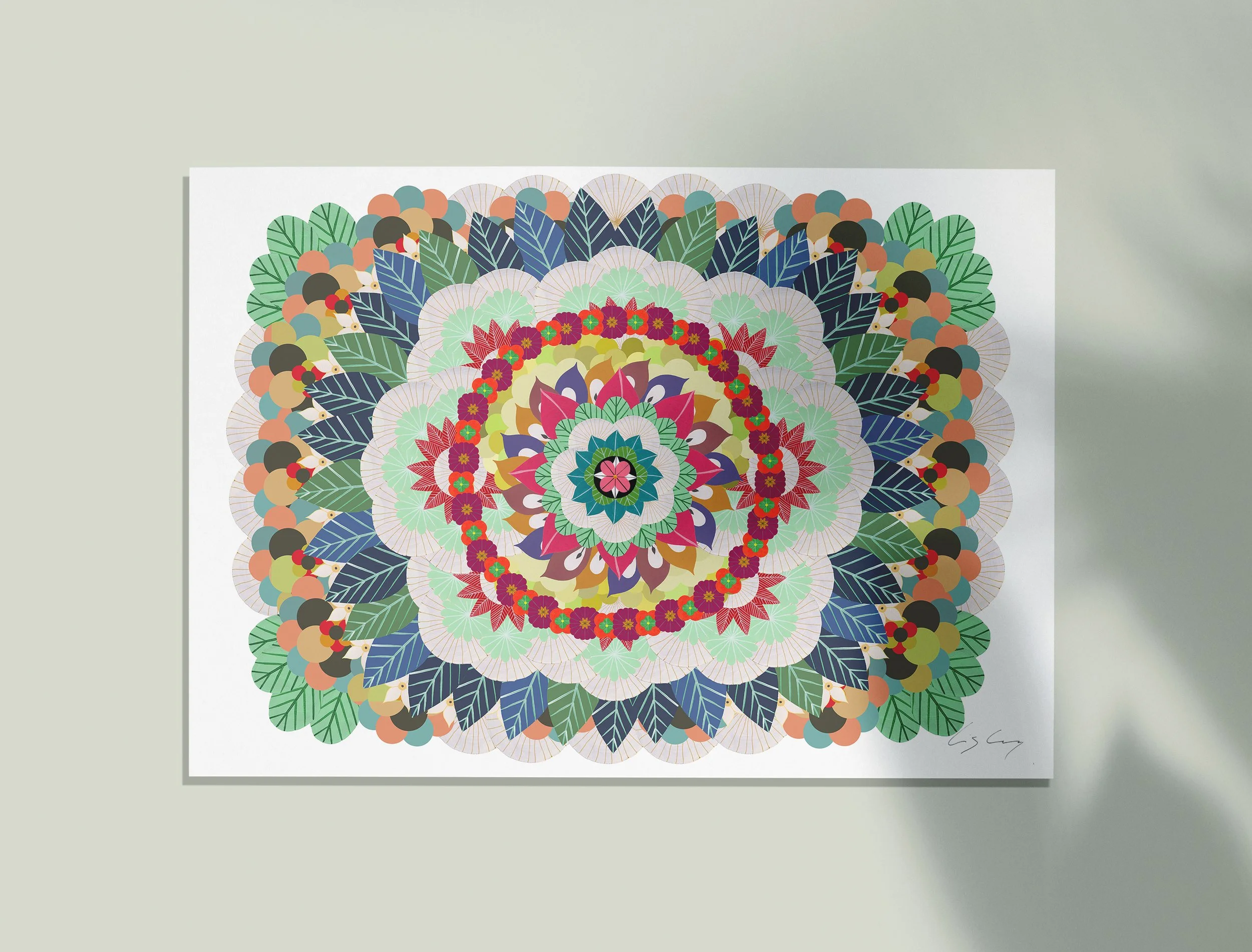 Nature-mandala-with-flowers-leaves